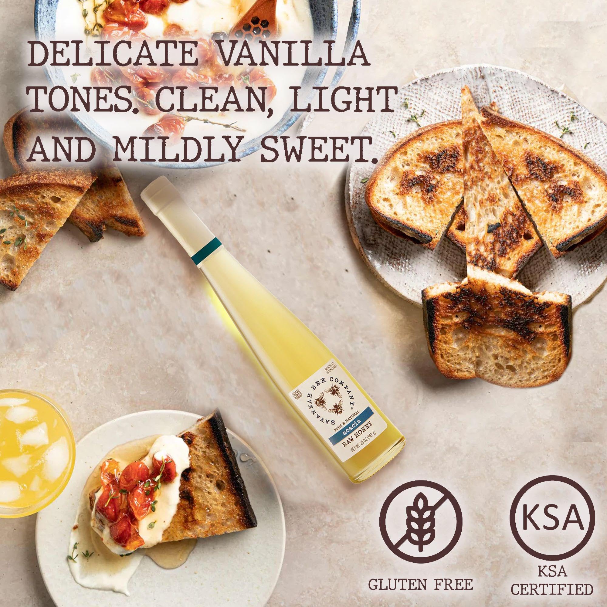 Savannah Bee Company Pure Raw Honey - 100% Natural, Unfiltered & Unprocessed | Perfect for Tea, Baking & Healthy Recipes