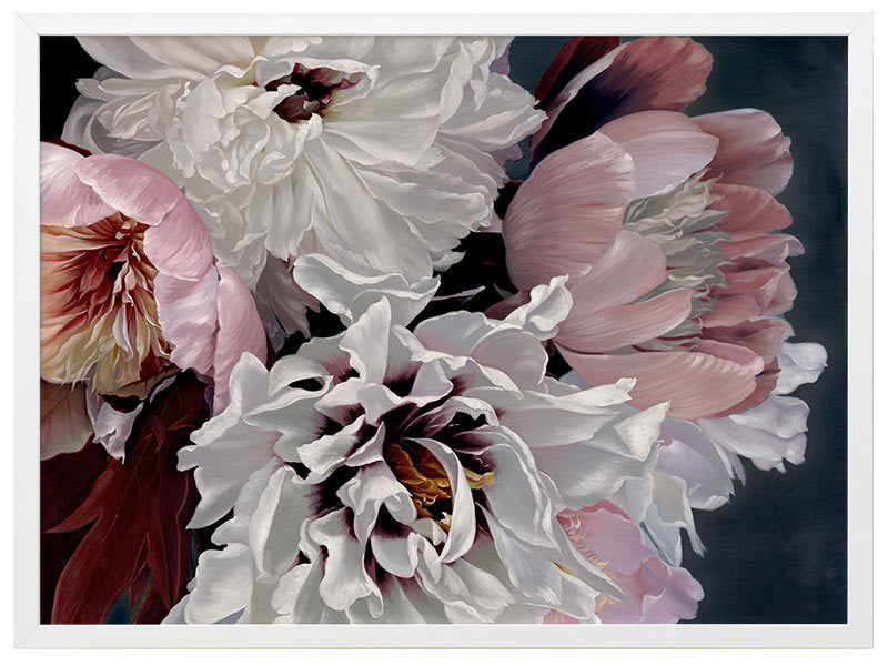 Fleur Framed Art Print - Elegant Floral Wall Decor for Living Room, Bedroom & Office - Perfect Home Decoration Gift