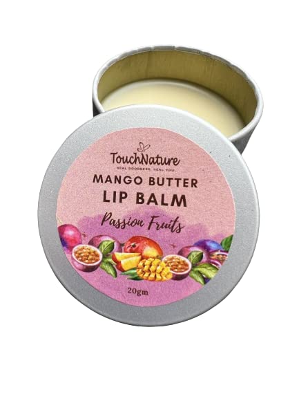 Touch Nature SPF Lip Balm with Mango Butter - Moisturizing & Protective Lip Care for Dry Lips - Passion Fruit Flavor, 10g - Perfect for Outdoor Activities, Hiking & Daily Sun Protection