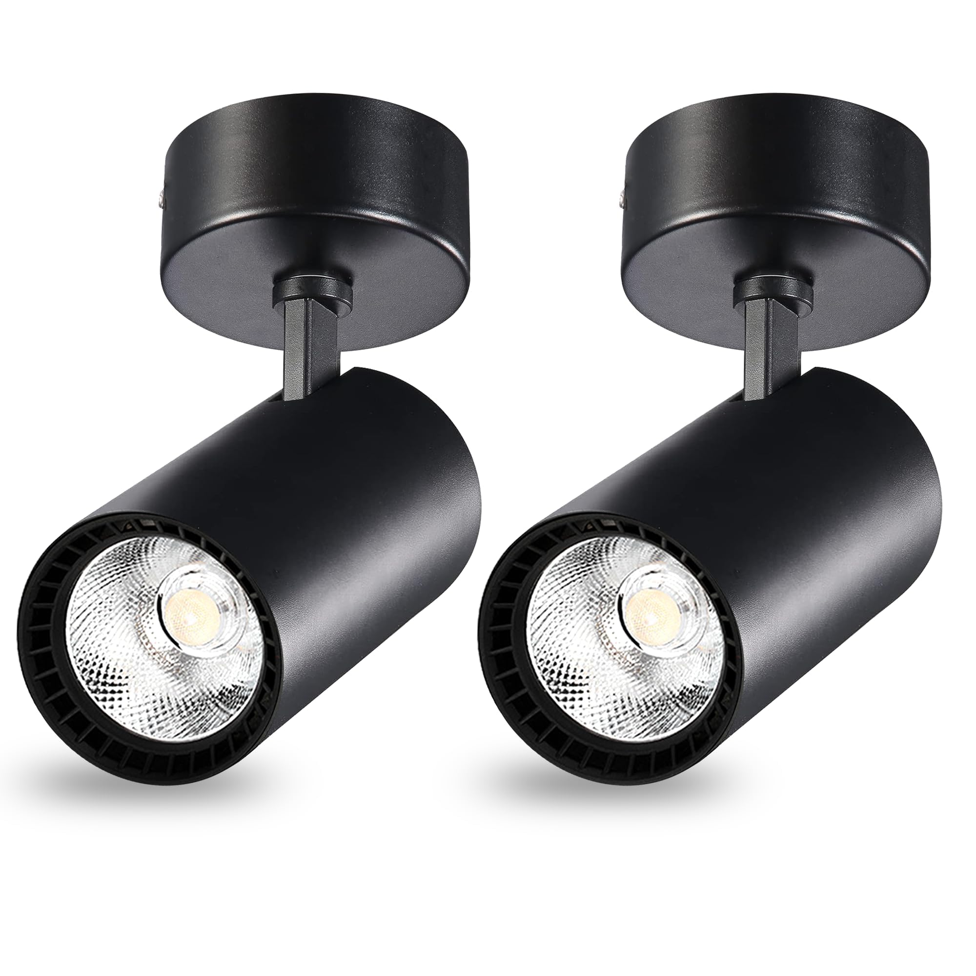 25W Adjustable 90° Ceiling Spot Lights - 2 Pack Ultra Bright LED Flush Mount Fixtures with Anti-Glare Design (6000K Cool White) - Perfect for Accent Lighting in Living Rooms, Bedrooms & Hallways