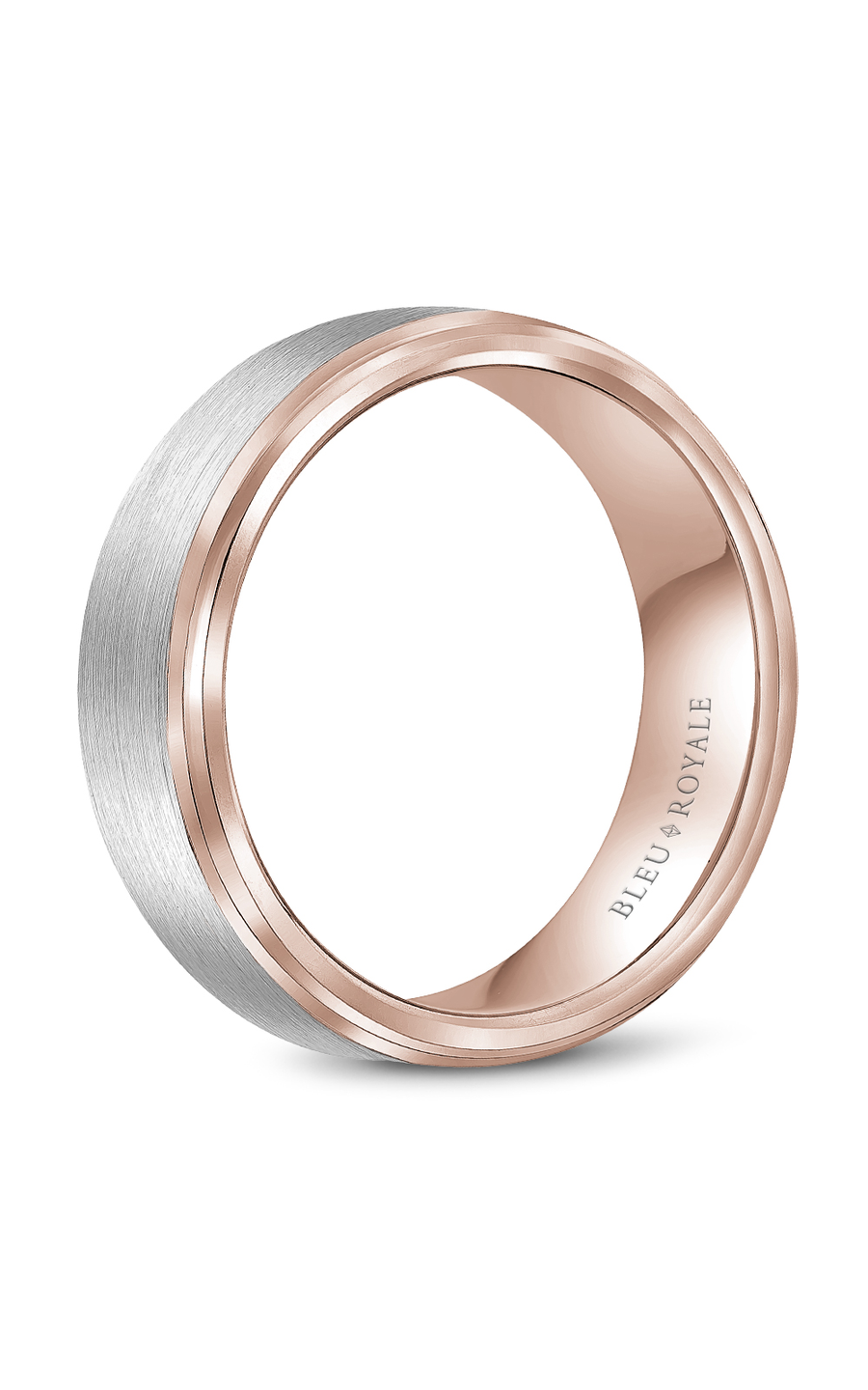 Bleu Royale Men's Wedding Band RYL 036WR75 - 14K White Gold Classic Ring for Grooms & Engagement - Perfect for Weddings, Anniversaries & Special Occasions