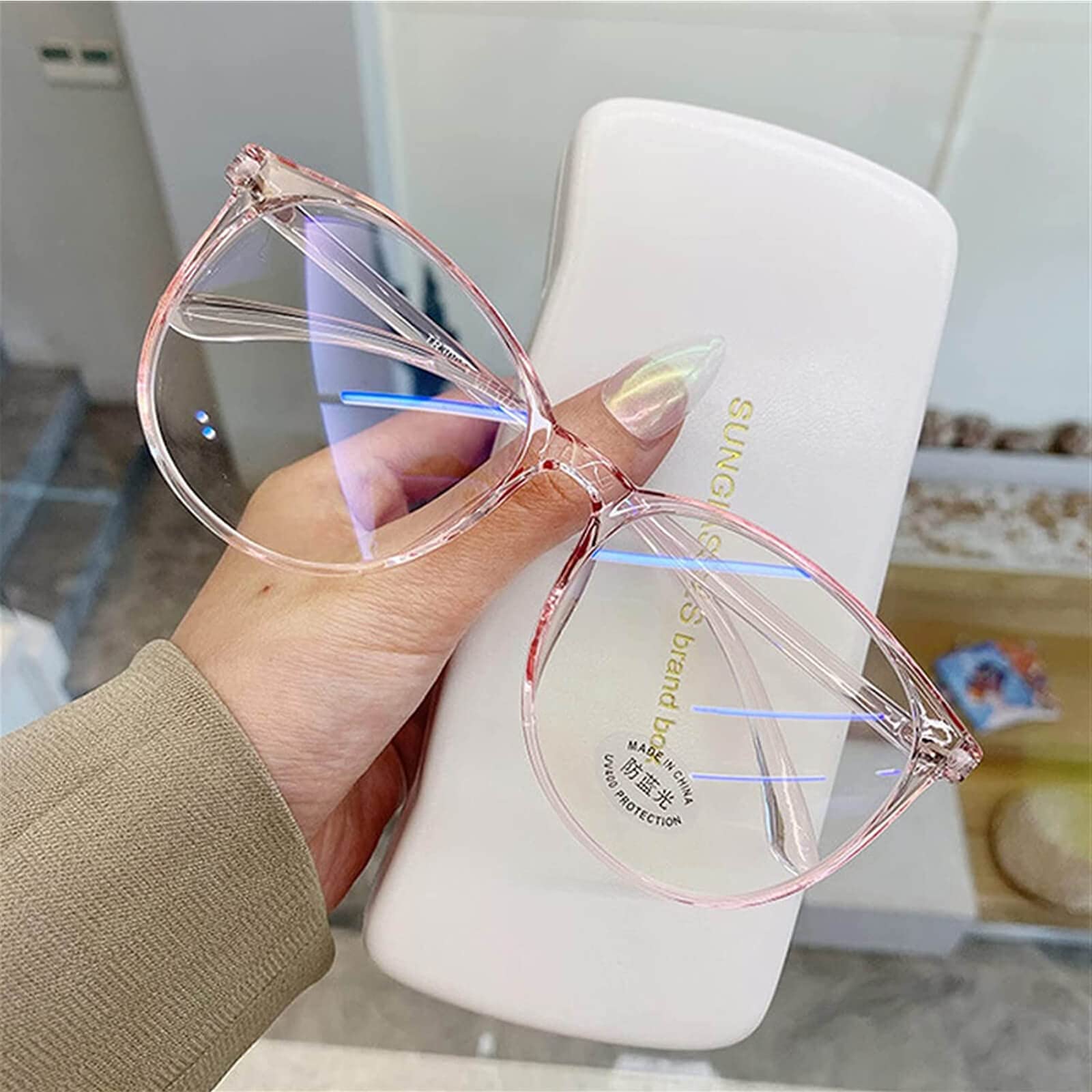 Blue Light Blocking Glasses for Women & Men - Anti Eyestrain Computer Glasses for Work & Gaming