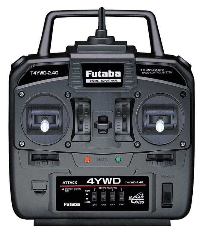 Futaba 4YWD-R214GFE-F24J1DX Industrial Remote Control System for Electric Trailers & Trucks - Basic Propo Transmitter (Model 00008691-3) - Perfect for Heavy-Duty Vehicle Operation & Fleet Management
