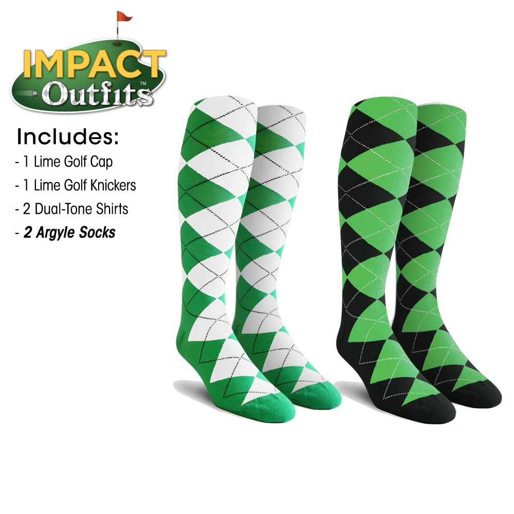 Men's Impact Golf Outfits in Lime Green - Performance Golf Shirts & Pants for Comfort on the Course | Perfect for Tournaments, Practice Rounds & Casual Golf Wear