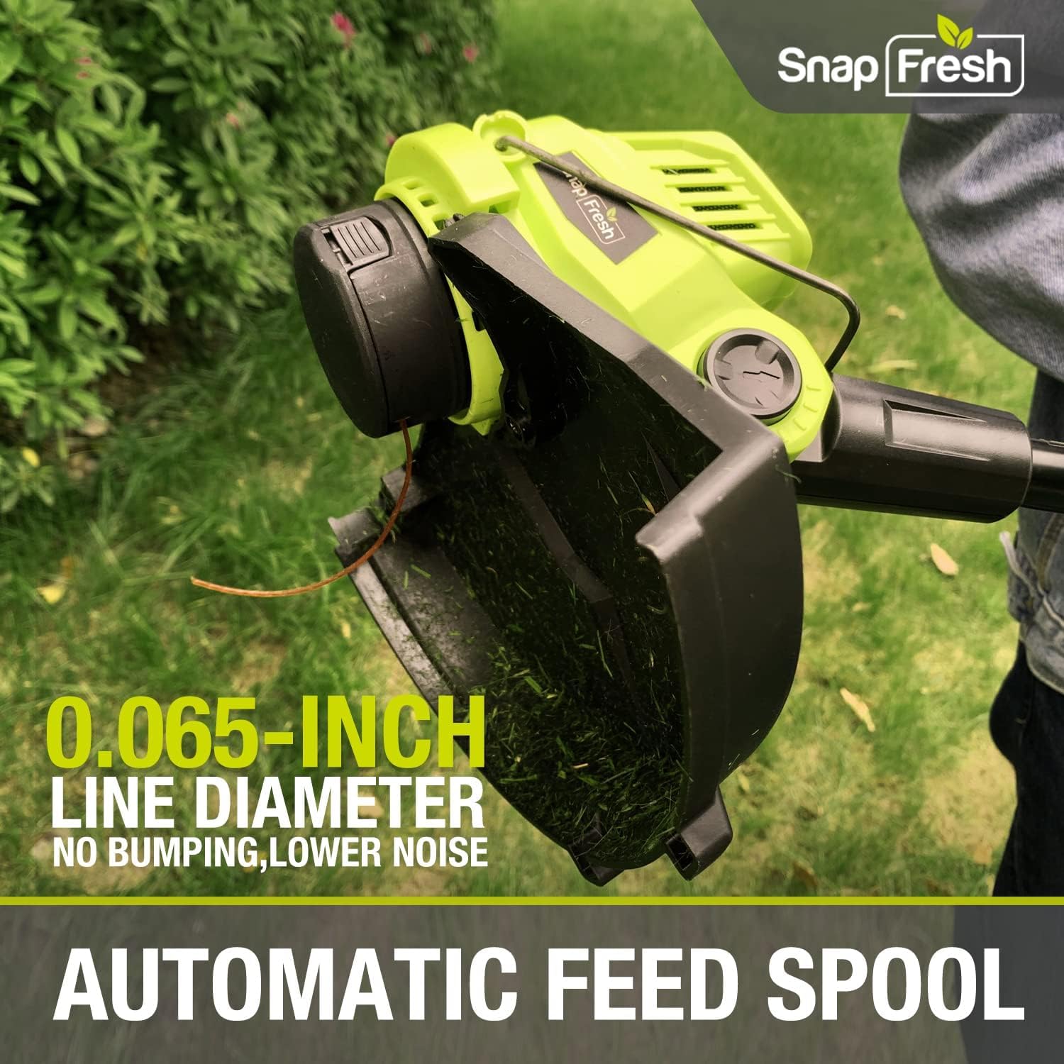 **SnapFresh 20V Cordless String Trimmer - Electric Lawn Trimmer with 2.0Ah Battery & Fast Charger, Lightweight Adjustable Angle Trimmer for Garden, Yard, and Lawn Edging - Perfect for Home Landscaping and DIY Lawn Care**