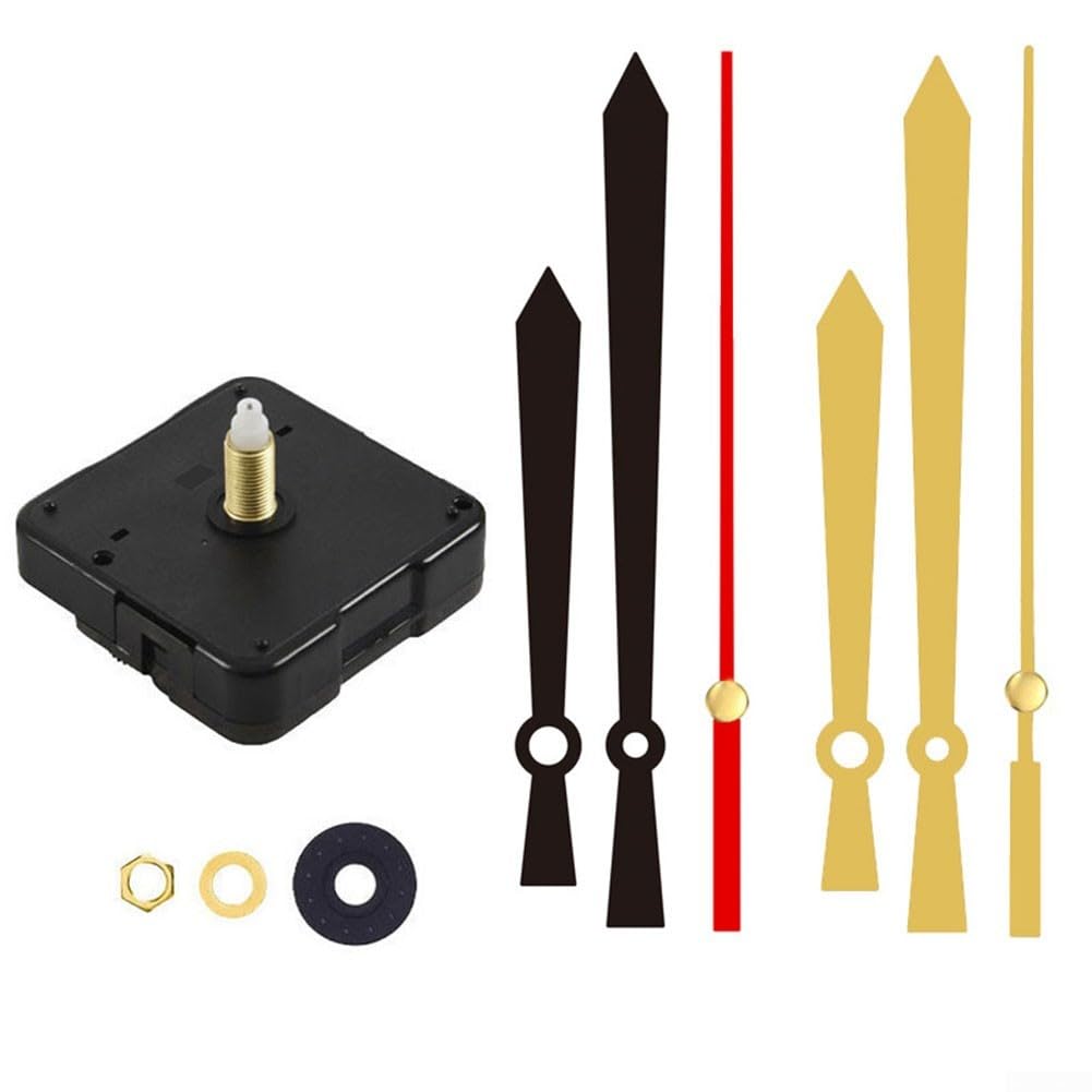 High-Quality Clock Movement Mechanism for DIY Craft Clocks, Metal Wall Clocks & Home Decor - Ultra Quiet & Precise Timekeeping (Gold) | Perfect for Wall Clocks, Mantel Clocks & DIY Craft Projects