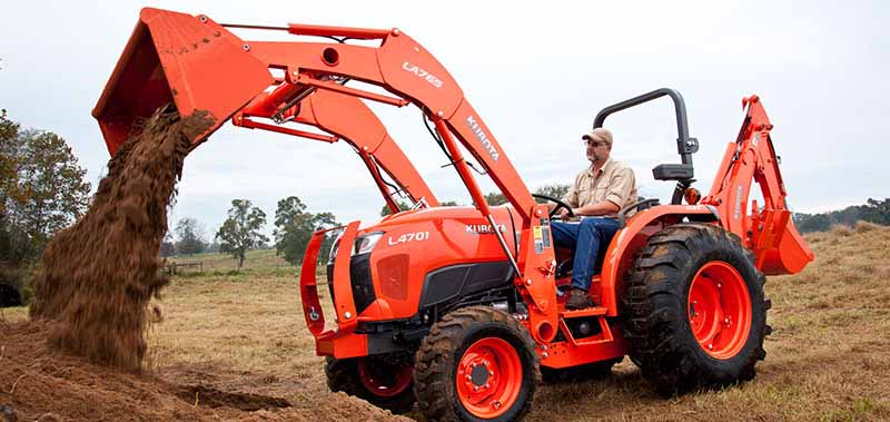 Kubota L4701HSTRC 46.3 HP Compact Tractor - 4WD Diesel Utility Tractor for Farming, Landscaping & Property Maintenance