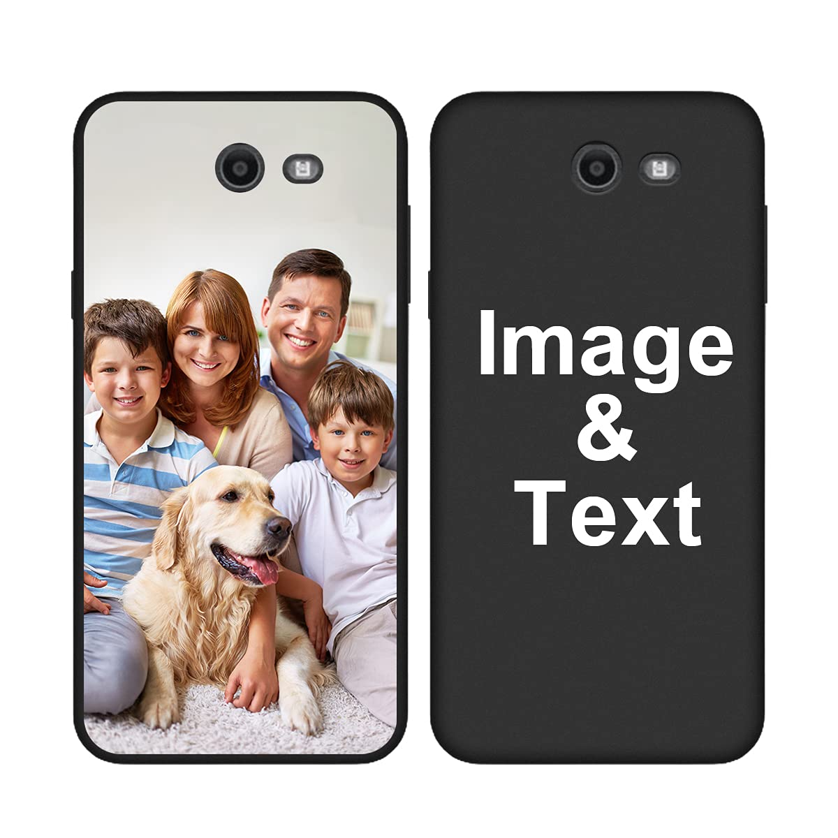 Custom Photo Phone Case for Samsung Galaxy J7 (2017) - Personalized Picture Case, Shockproof Silicone Cover, Soft Candy Design - Perfect Christmas & Birthday Gift (Black) | Ideal for Everyday Protection & Special Occasions