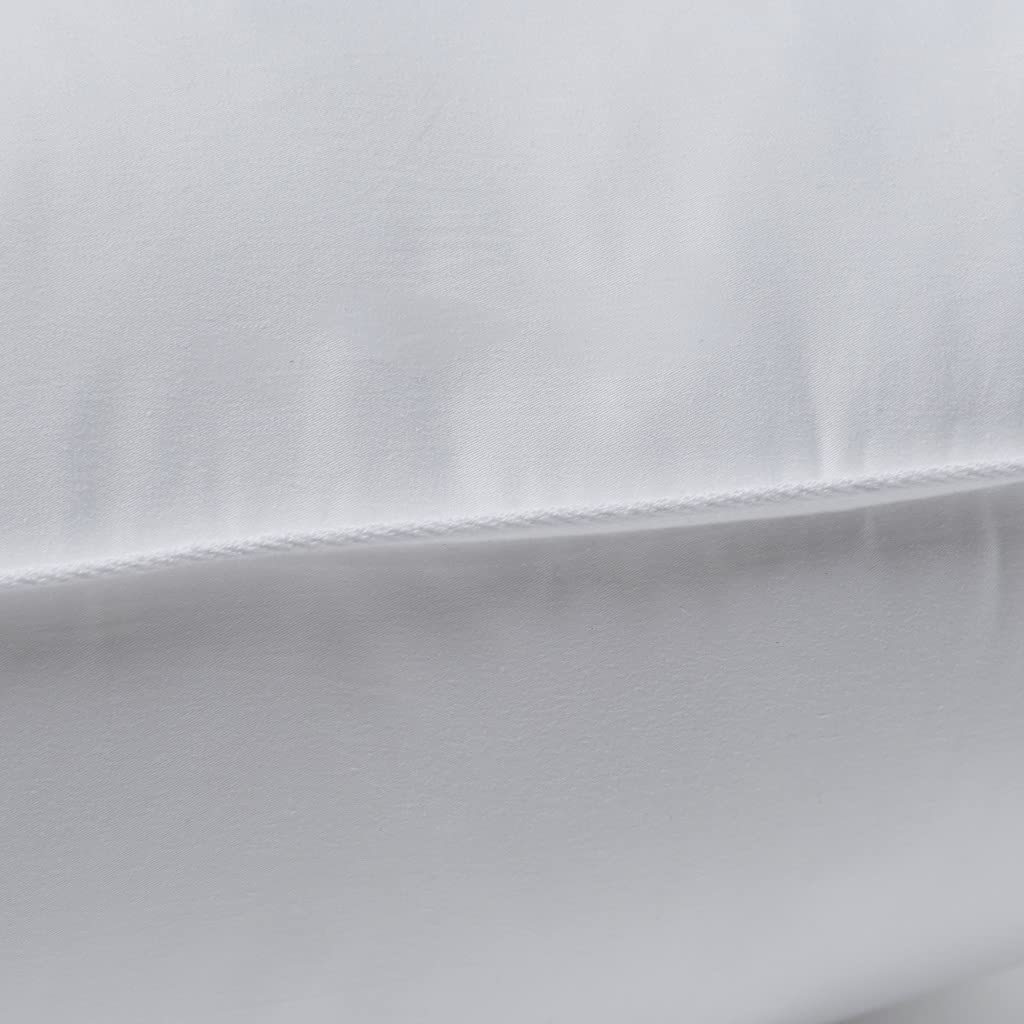 Premium 100% Cotton Sateen Down Alternative Pillows - Set of 2, Standard Size, Firm Support for Side & Back Sleepers | Luxury Bedding for Hotels, Guest Rooms & Home Decor