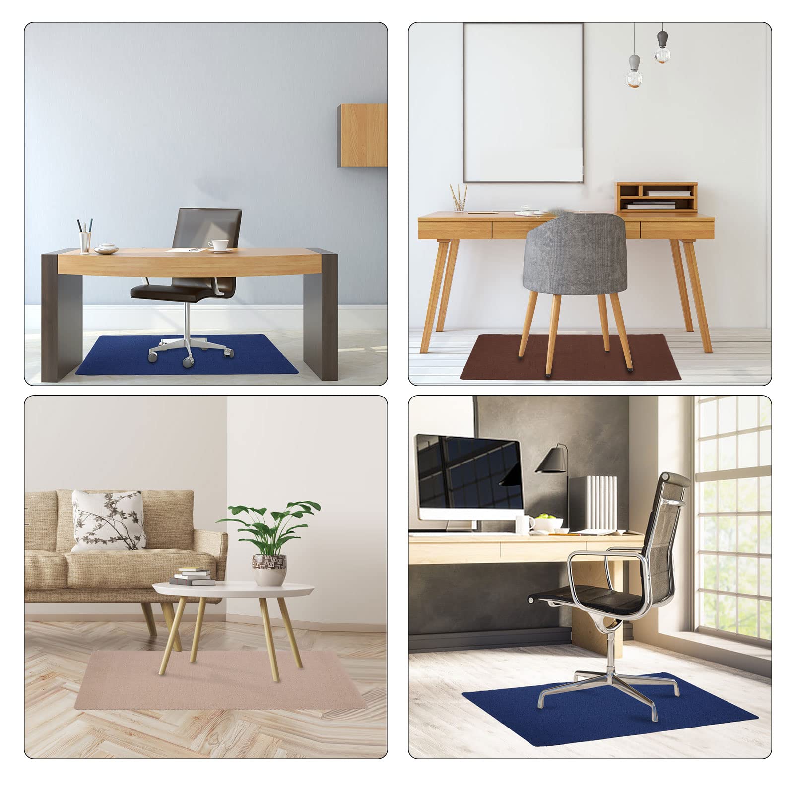 Premium Office Chair Mat for Rolling Chairs - Non-Slip Hardwood Floor Protector 55