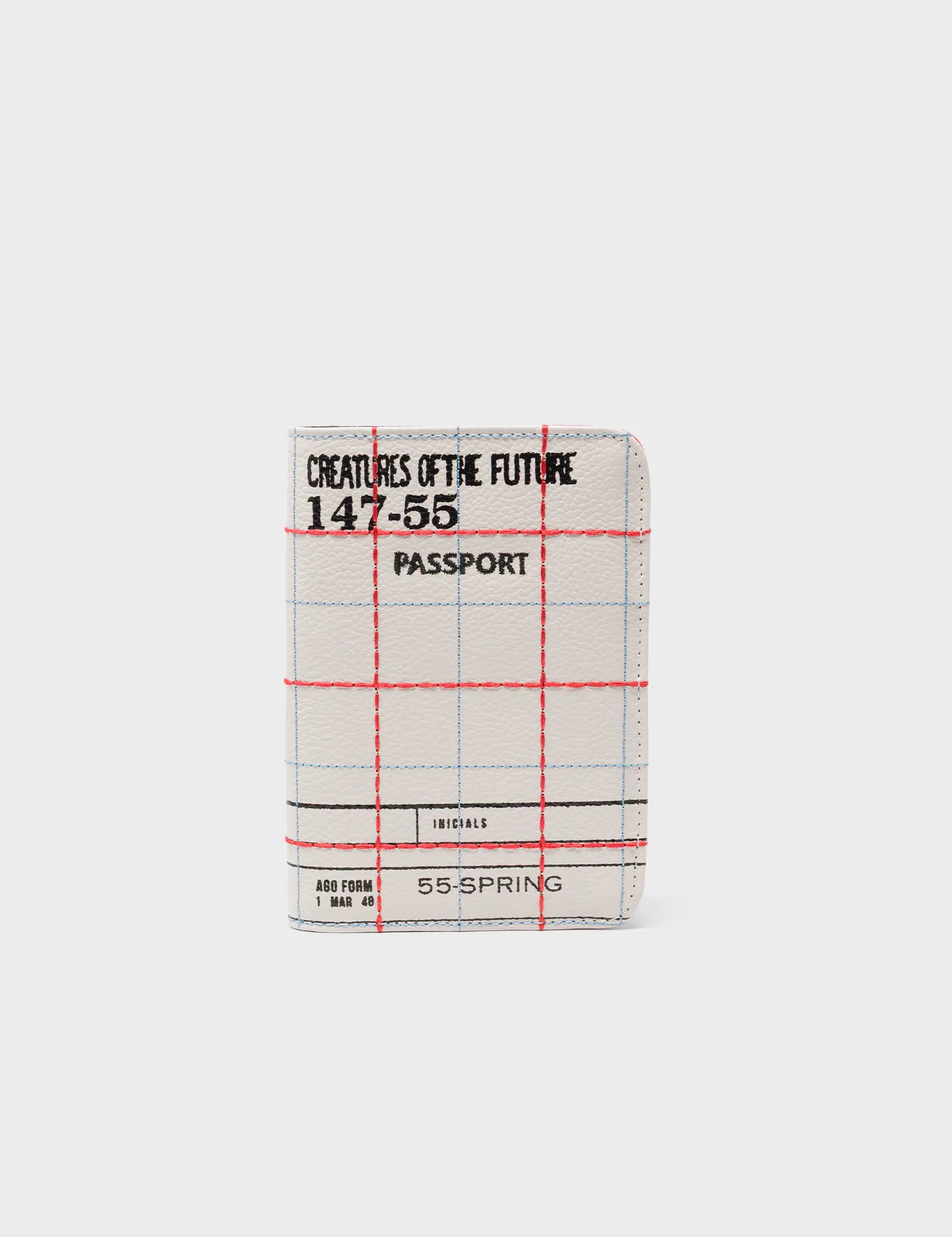 Premium Frida Cream Leather Passport Holder - Elegant Lovestitch Design for Travelers, Perfect for International Trips & Document Protection