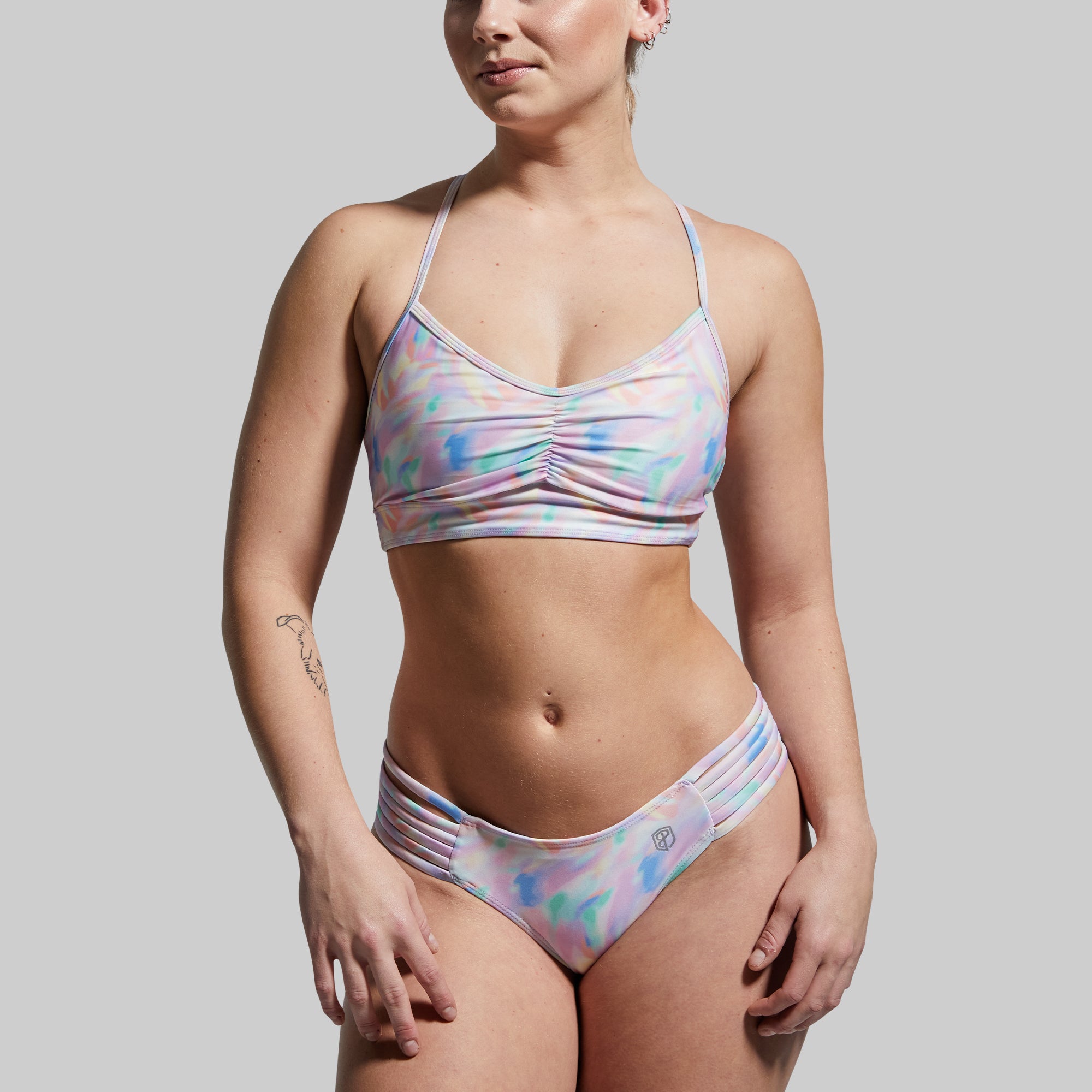 Trendy Tidal Bikini Bottom - Airbrush Design for Women | Perfect for Beach Vacations & Pool Parties