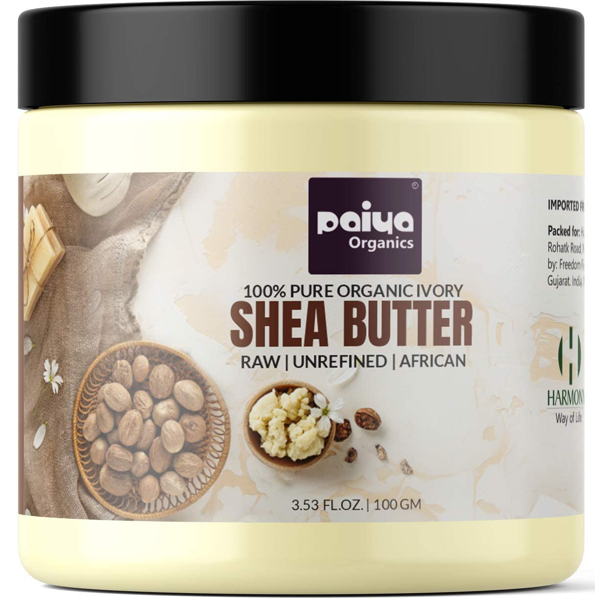 Organic Raw Unrefined Ivory Shea Butter for Face, Hair & Skin Care - 100% Pure Natural Moisturizer for Dry Skin, Stretch Marks & DIY Whipped Body Butter (7oz/200g) - Perfect for Daily Skincare Routine, Hair Masks & Homemade Beauty Products