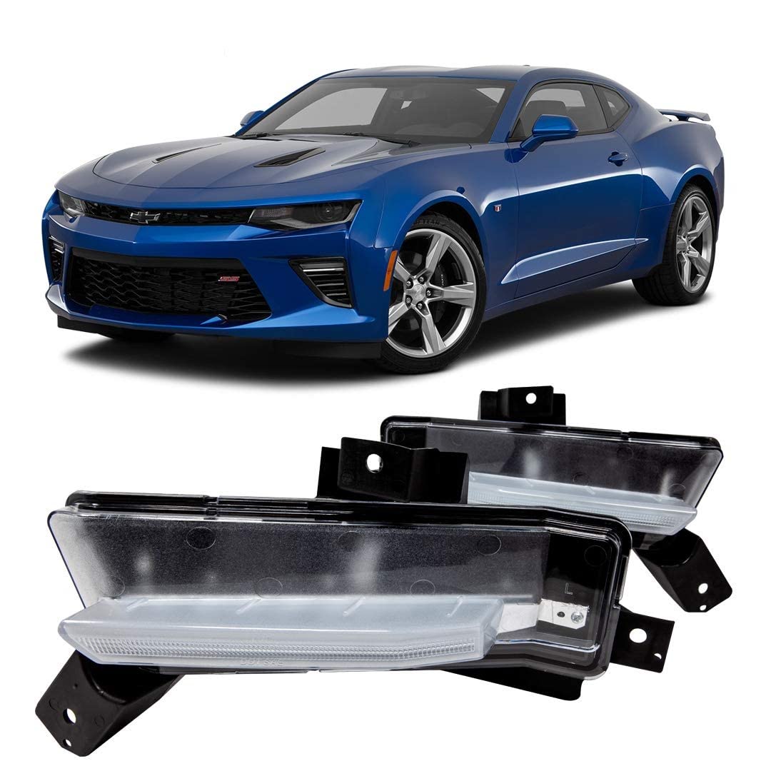 Winjet LED DRL Lights Kit with Switch & Wiring Harness for 2016-2018 Chevrolet Camaro SS - Upgrade Headlights for Daytime Running & Night Driving Safety