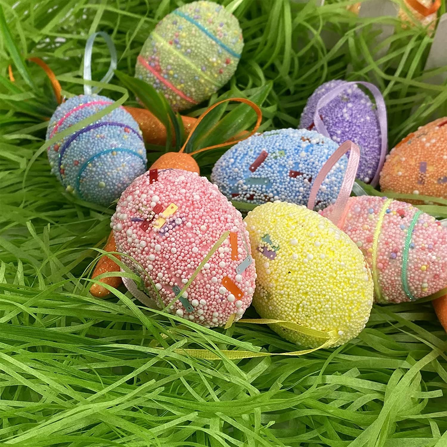 Wittocs 1/2 LB Easter Green Grass - Eco-Friendly Recycled Paper Shred for Easter Basket Filler, Creative Egg Decor, Party Decorations & Gift Wrapping (7oz) - Perfect for Spring Celebrations, DIY Crafts & Festive Home Decor