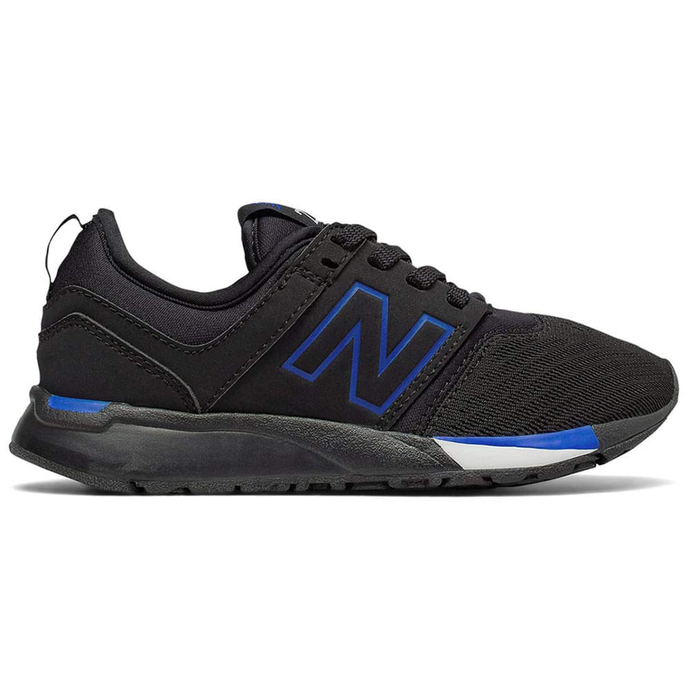 New Balance KL247T2G Boys Running Shoes - Black/Blue, Size 4.5 Medium US - Lightweight Athletic Sneakers for Kids' Sports & Daily Wear