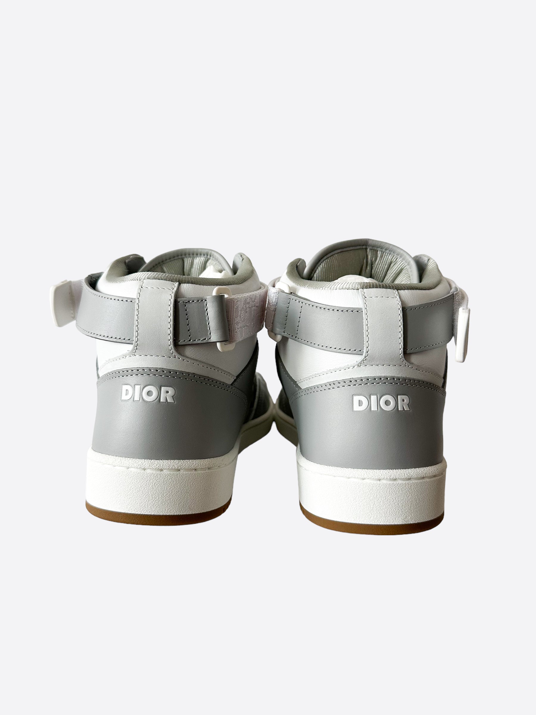 Dior Grey & White Oblique B27 Sneakers for Men - Luxury High-Top Fashion Sneakers | Perfect for Casual Wear, Street Style & Everyday Outfits