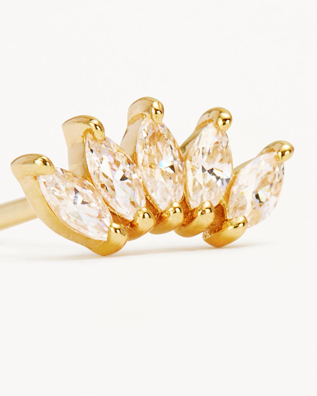 14K Solid Gold Eternal Lotus Crystal Stud Earrings for Women - Elegant Floral Jewelry Gift for Birthday, Anniversary & Special Occasions