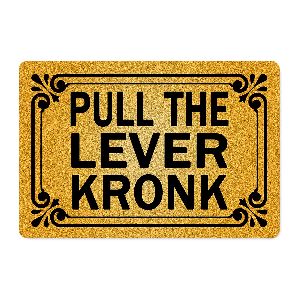 FunXiLin Funny Welcome Doormat 23.6x15.7 Inch - Non-Slip Rubber Back Kitchen Rug, Personalized Entrance Mat with 'Pull The Lever Kronk' Design - Perfect for Home Decor, Front Door, and Office Welcome Mats
