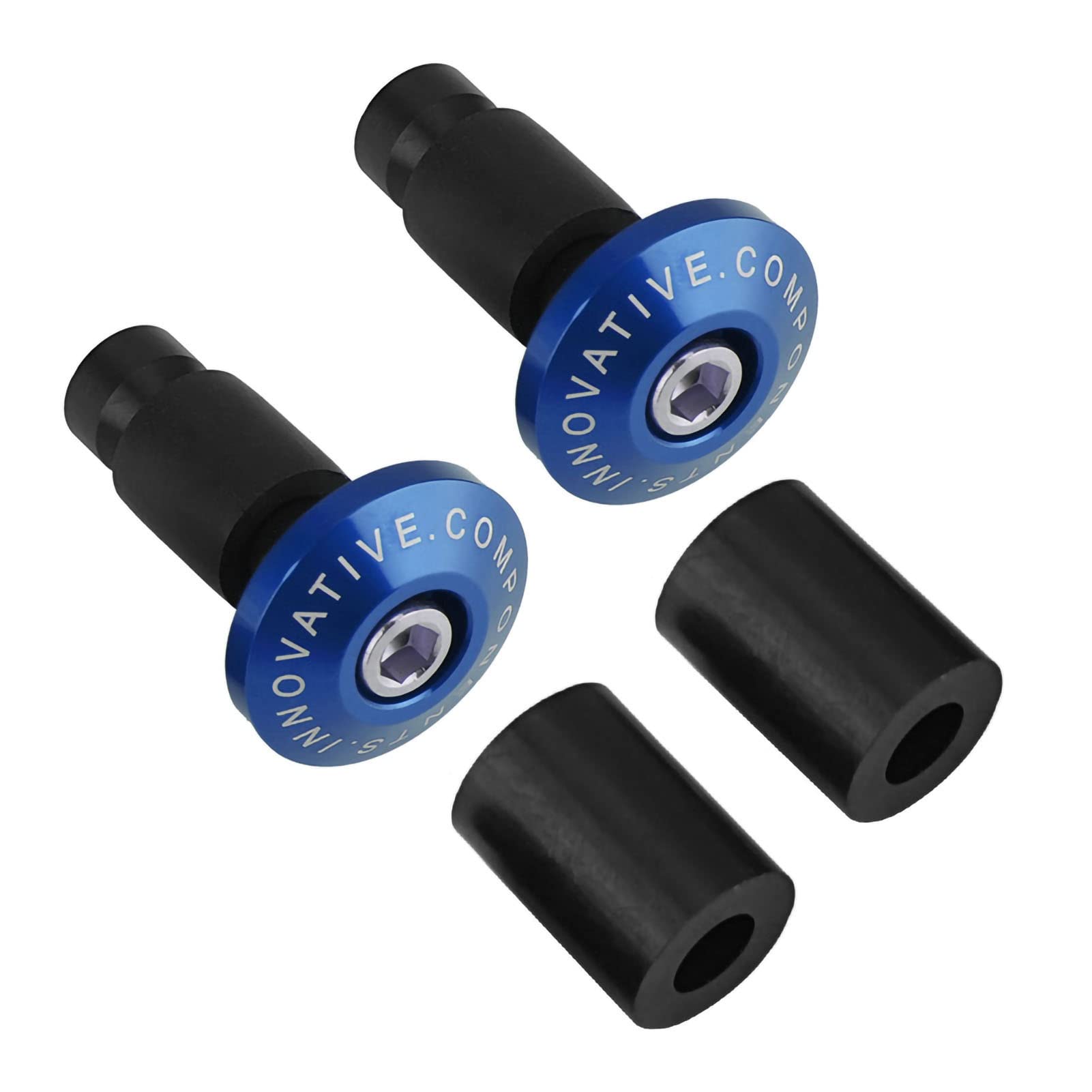 Acouto 22mm (7/8inch) Universal Motorcycle Bar End Plugs - Blue Handlebar Slider Plugs for Racing, ATV & Offroad Bikes | Durable Protection for Motorcycle Handlebars During Rides & Parking