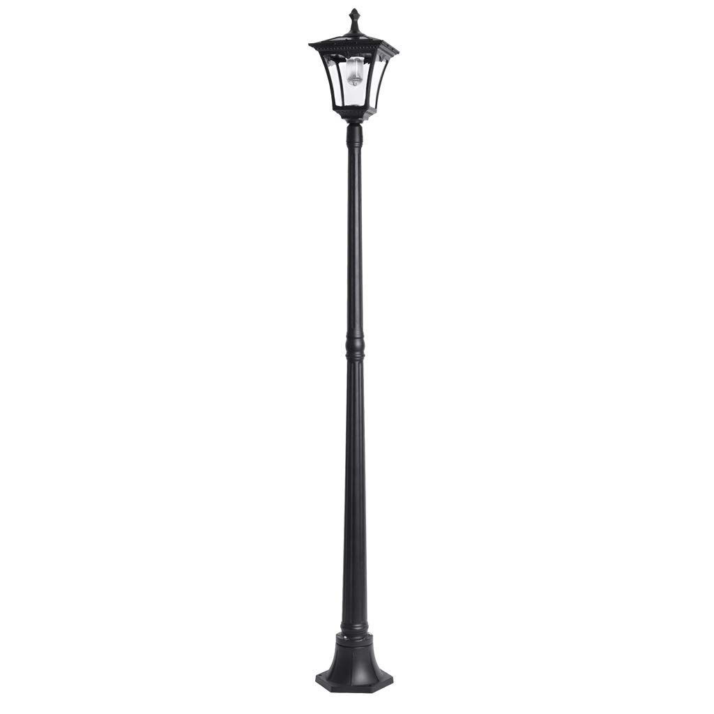 Sterno Home GL23716BK Black Outdoor Solar LED Street Light - 80