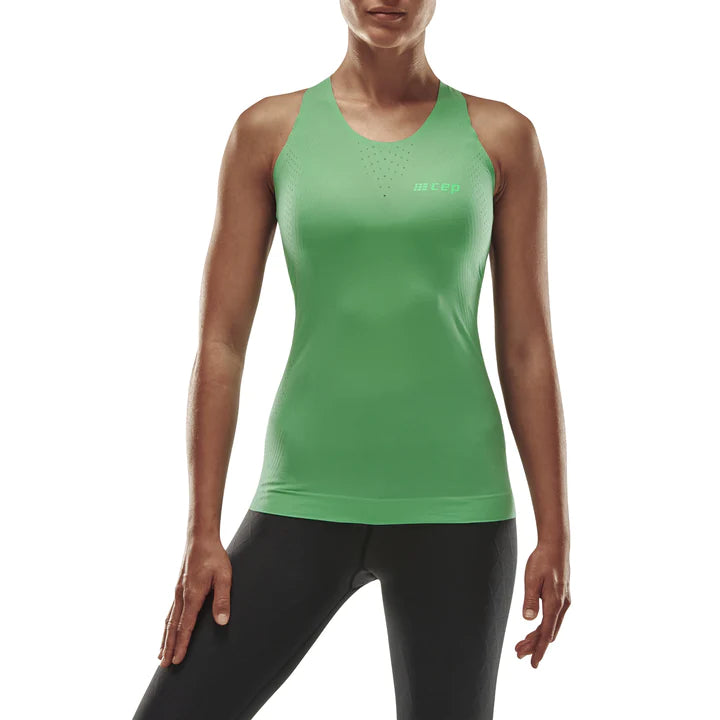 CEP Women's Ultralight Tank Top - Breathable Quick-Dry Workout Shirt for Yoga, Running & Gym | Green Athletic Wear for Active Lifestyles