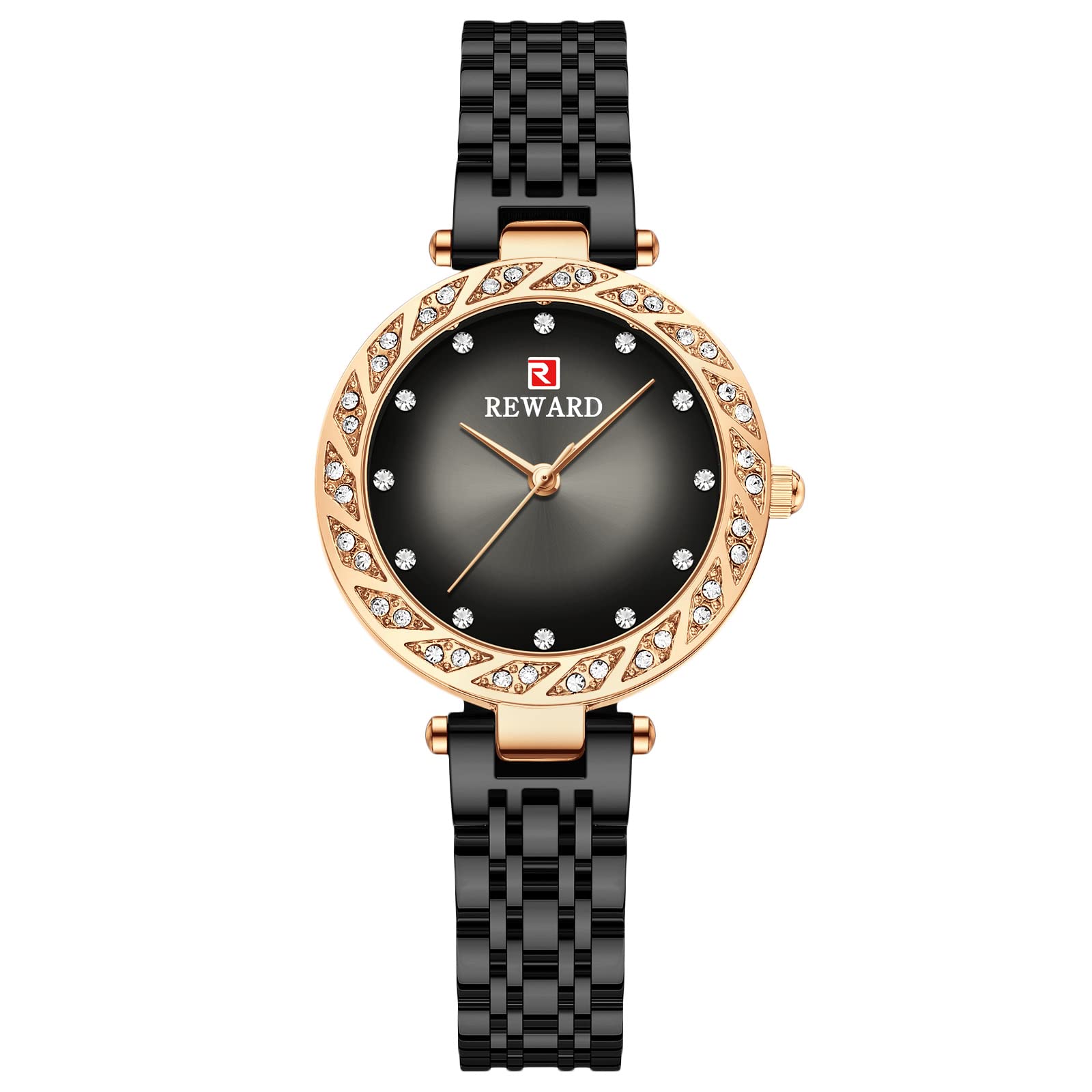 Elegant RORIOS Women's Watches - Slim Stainless Steel Analog Quartz Watch with Rhinestone Accents for Ladies & Girls | Perfect for Office, Party & Special Occasions