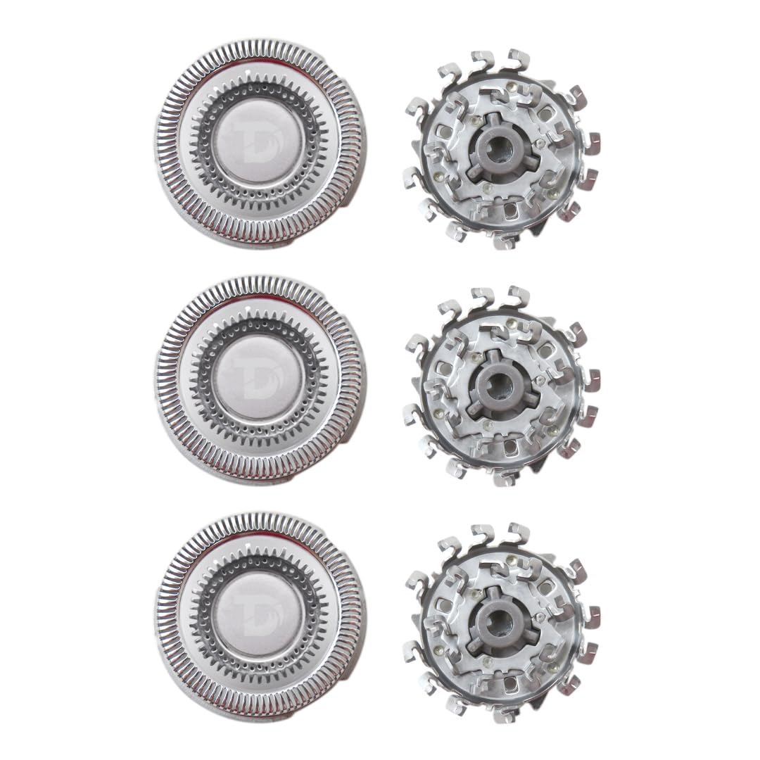 3 Pack ATIODYUUK Upgraded SH90 Replacement Blades - Compatible with Philips Shaver Series 9000 (S9xxx) & 8000 - Precision Trimmer Heads for Smooth Shaving at Home or Travel