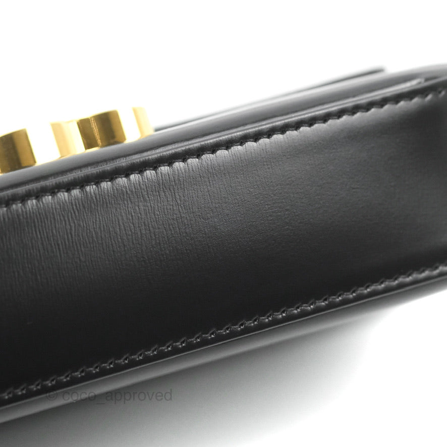 Celine Triomphe Shoulder Bag in Black Calfskin Leather - Luxury Crossbody Purse for Women, Perfect for Work, Date Night & Travel Accessories