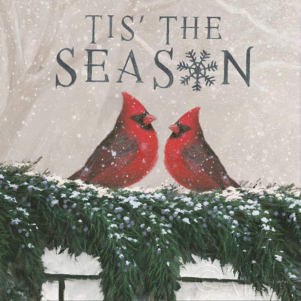 Christmas Affinity X Two Birds by James Wiens - 12x12 Art Print Poster - Holiday Home Decor & Gift for Christmas