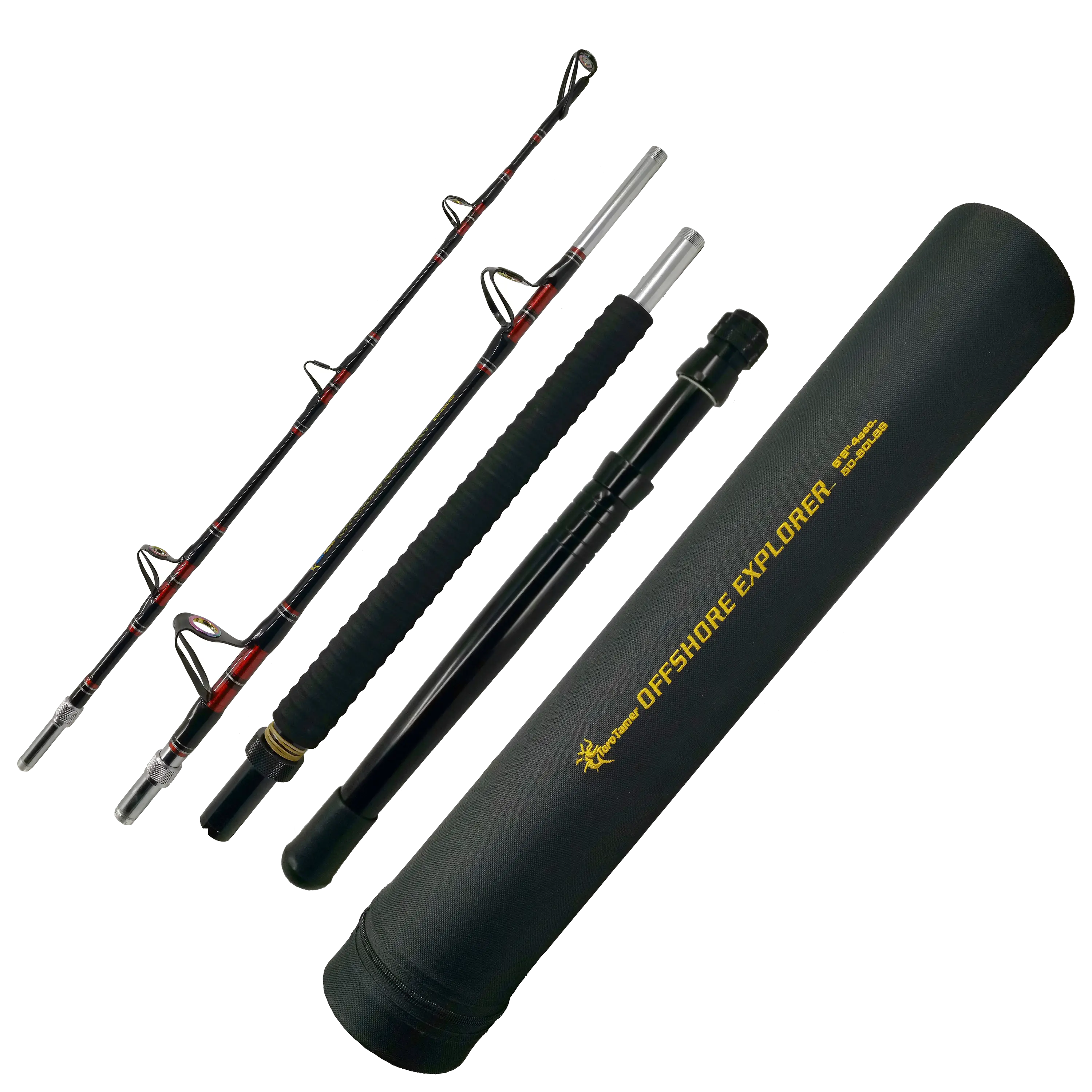 Toro Tamer Offshore Explorer Travel Fishing Rods - Lightweight & Durable Saltwater Fishing Rod for Travel & Boat Fishing Adventures