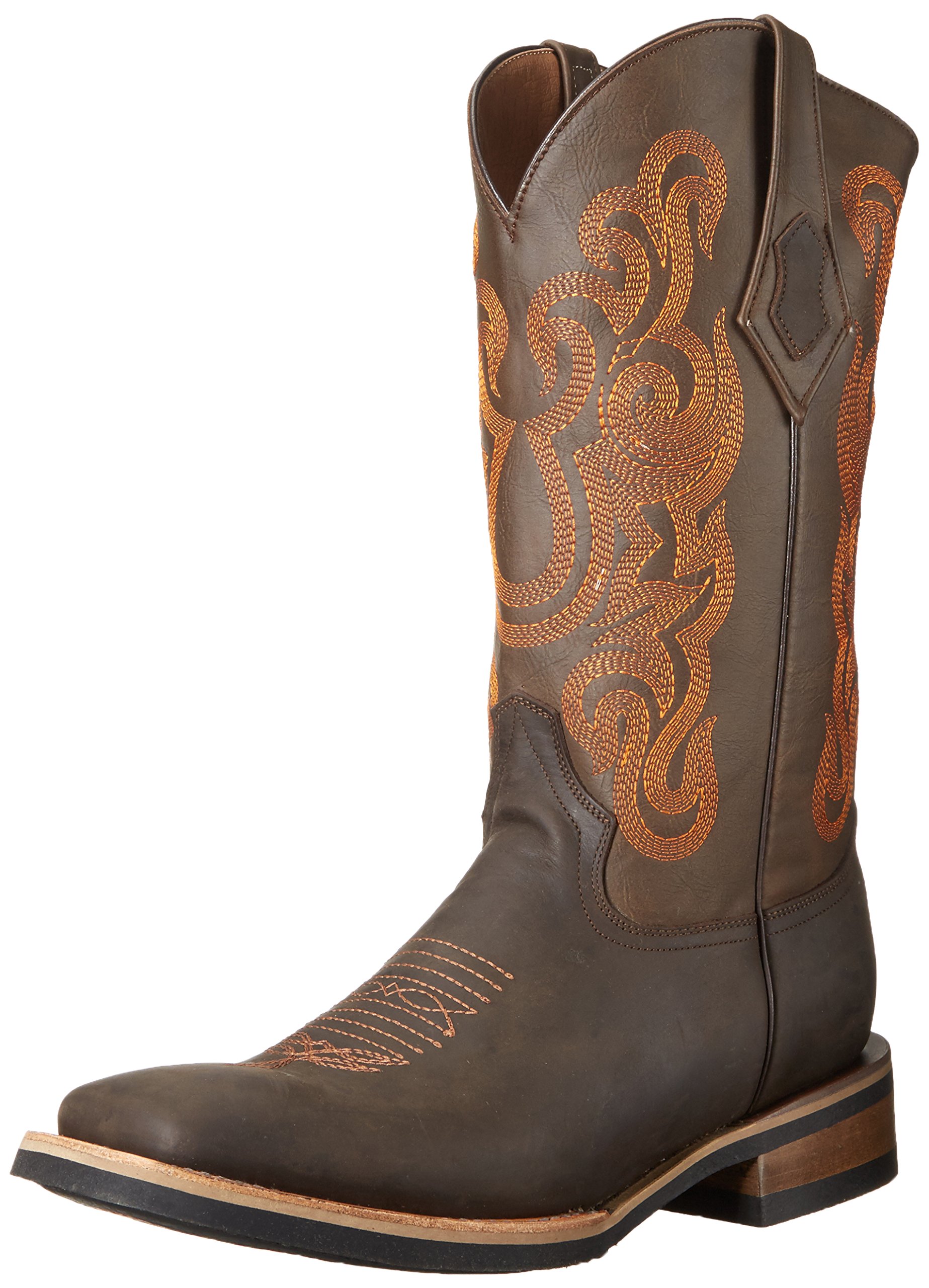 Ferrini Men's Maverick Western Boot - Genuine Leather Cowboy Boots for Men - Comfortable & Durable Riding Boots - Perfect for Rodeo, Country Dancing & Western Fashion