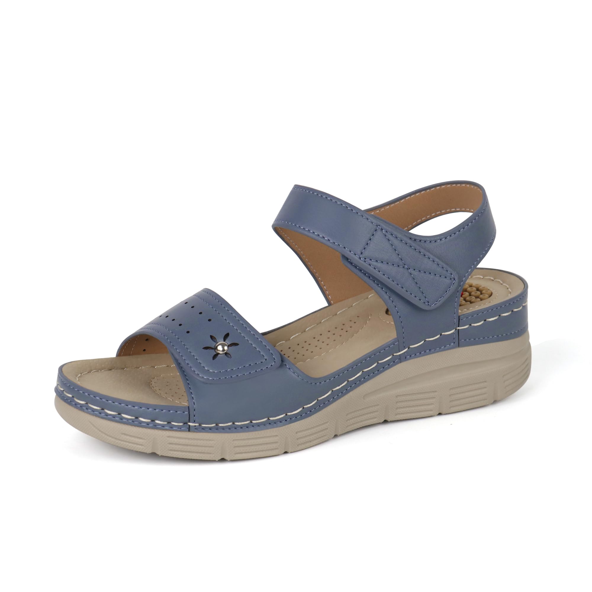 JABASIC Women's Comfortable Orthotic Sandals with Arch Support - Best for Walking, Travel & Outdoor Activities - Ideal for Plantar Fasciitis Relief & Foot Pain