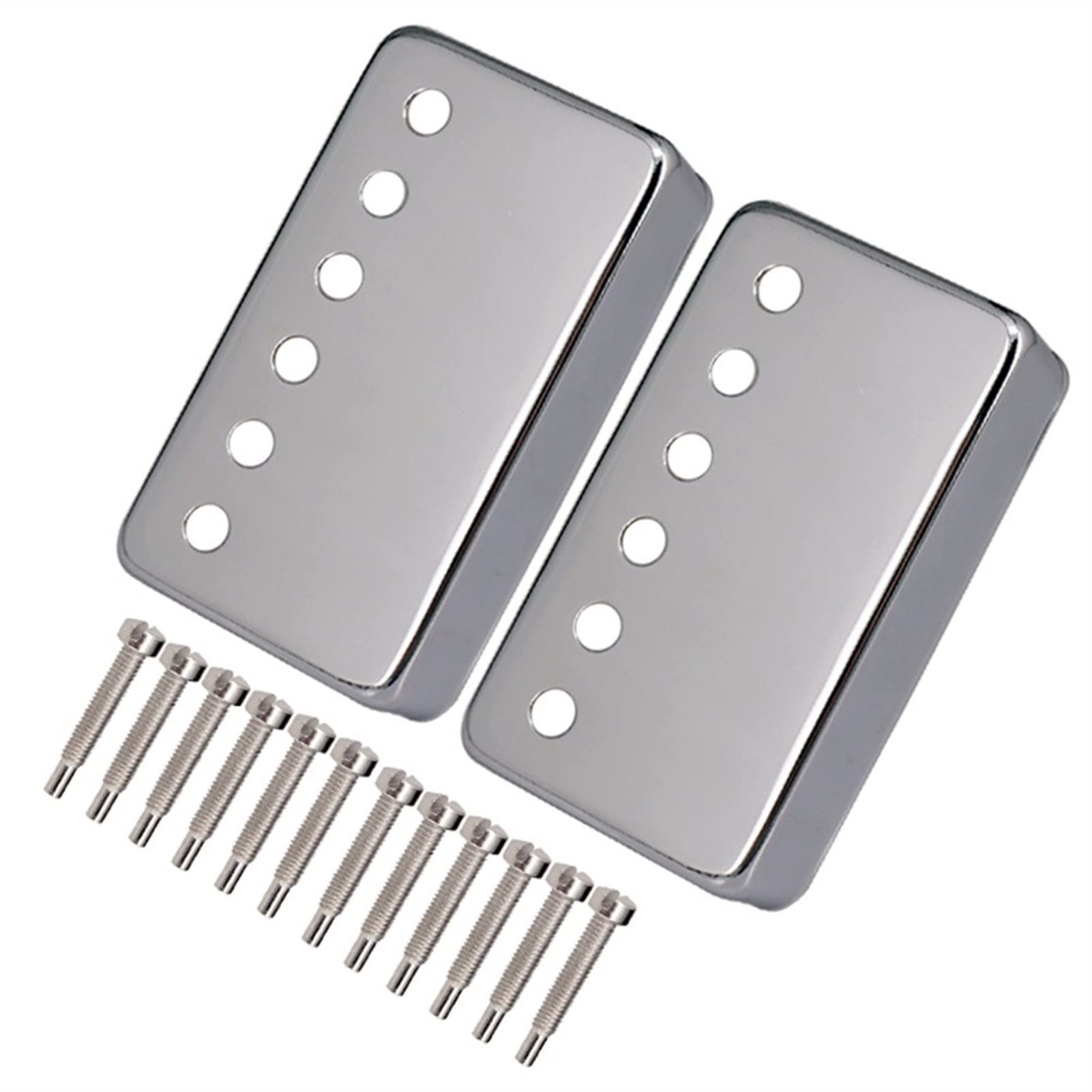 TSTS 50mm & 52mm Brass Electric Guitar Dual Coil Pickup Cover for LP Style - Silver Replacement Guitar Parts | Perfect for Gibson Les Paul Style Upgrades & DIY Guitar Modifications