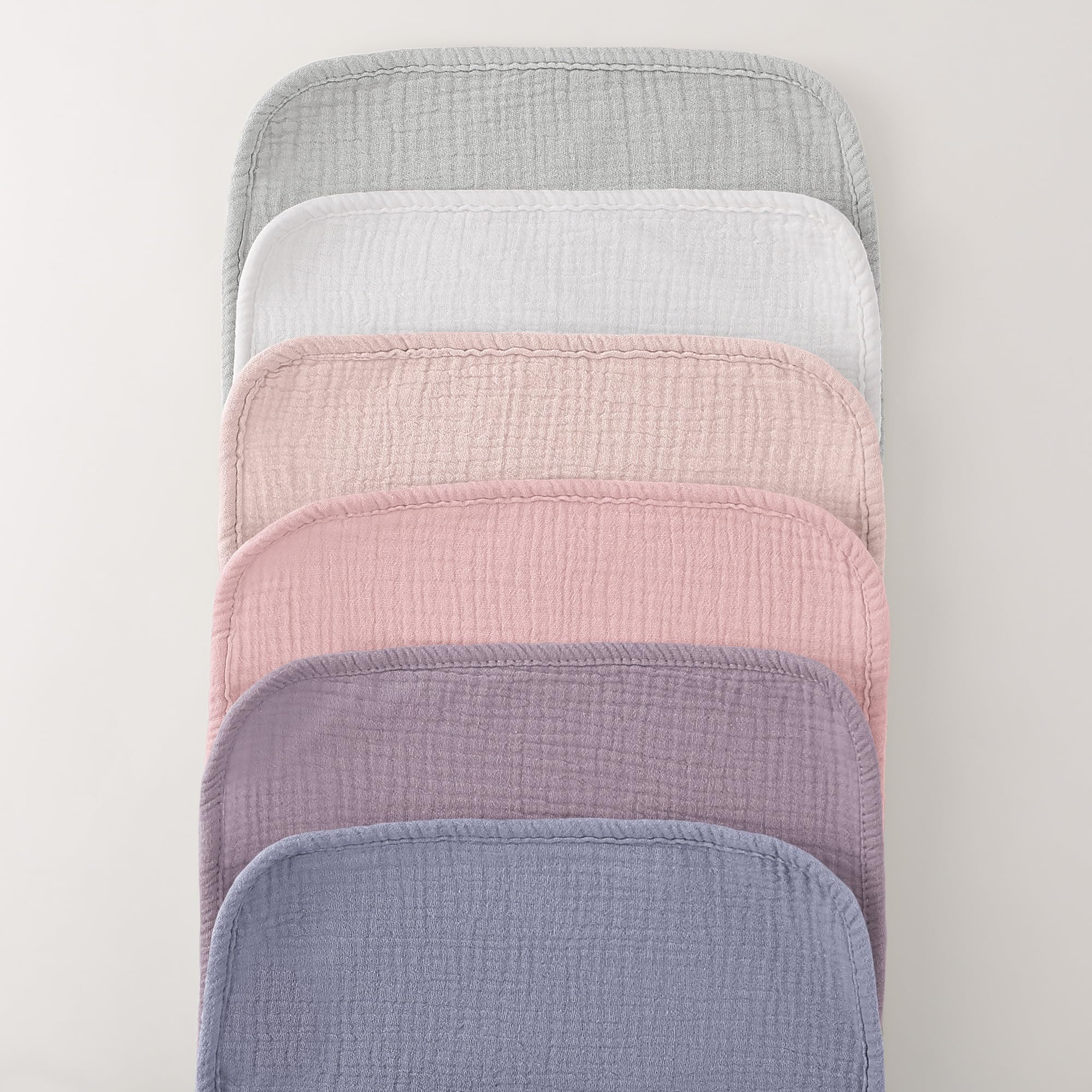 **Bearmoss Muslin Burp Cloths - 100% Cotton Baby Burping Clothes for Newborns (6 Pack, 20x10in) | Ultra Soft & Absorbent for Boys & Girls | Perfect for Feeding, Spit-Up & Messy Moments**