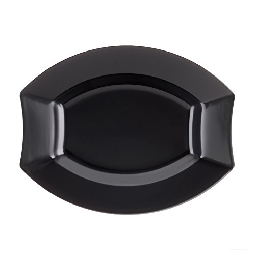Royal Party Plates 9.5 Inch - 240 Pack Black Disposable Plastic Plates for Birthday, Wedding & Events - Elegant Dinnerware for Catering, Banquets & Special Occasions