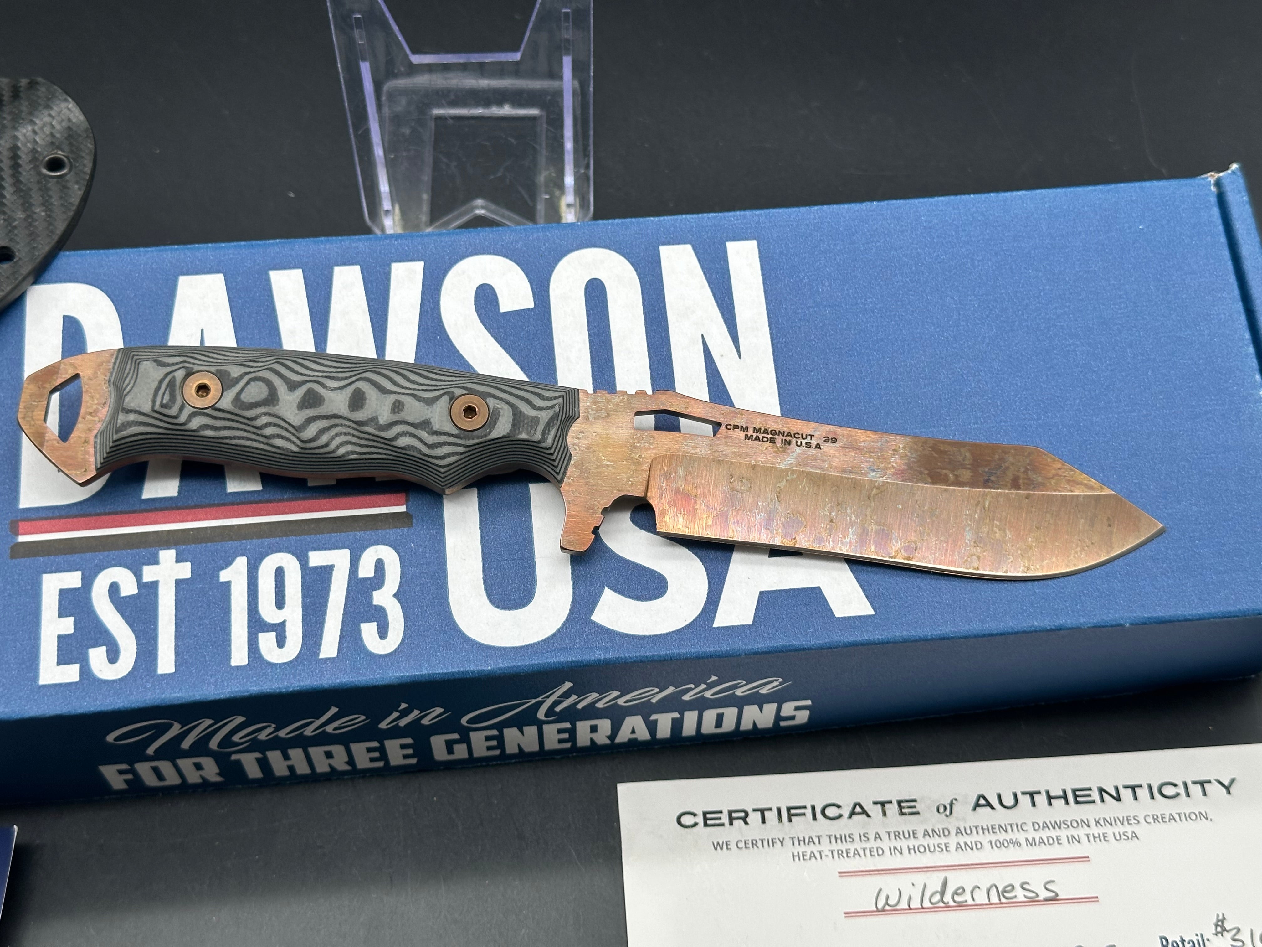 Premium Dawson Knives Wilderness MagnaCut Blade - High-Performance Outdoor Survival Knife for Hunting, Camping & Bushcraft | Durable & Sharp Tactical Knife for Adventurers