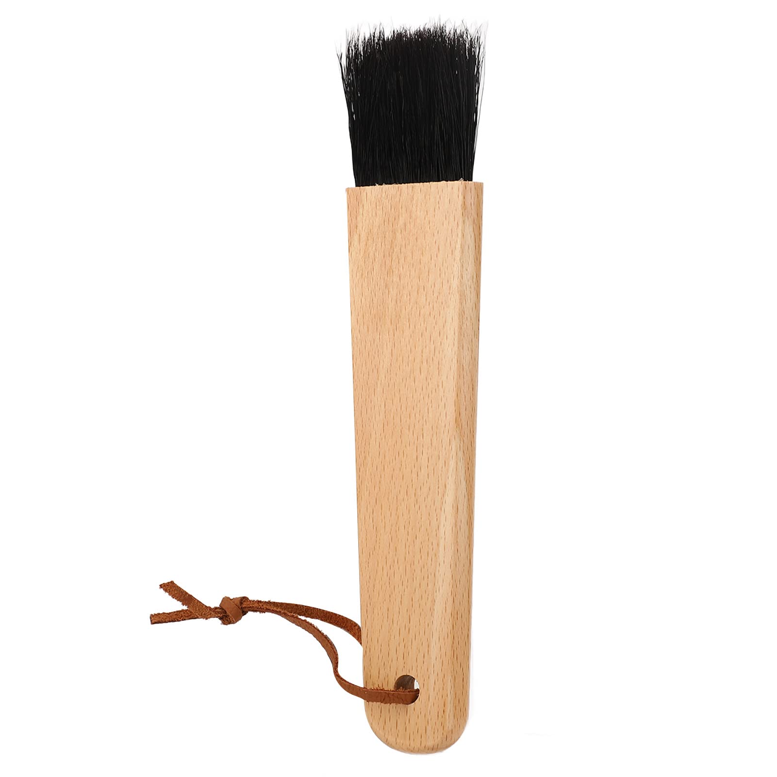 Premium Ergonomic Coffee Grinder Brush with Natural Beech Wood Handle & Black Bristles - Perfect for Home Baristas, Espresso Machines & French Press Cleaning