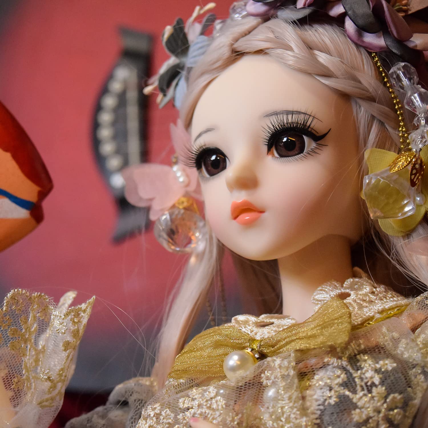 1/3 BJD Doll Ball Jointed Doll 24in Princess SD Doll with Makeup & Full Accessories (Carina) - Perfect for Collectors, Photography, and Cosplay