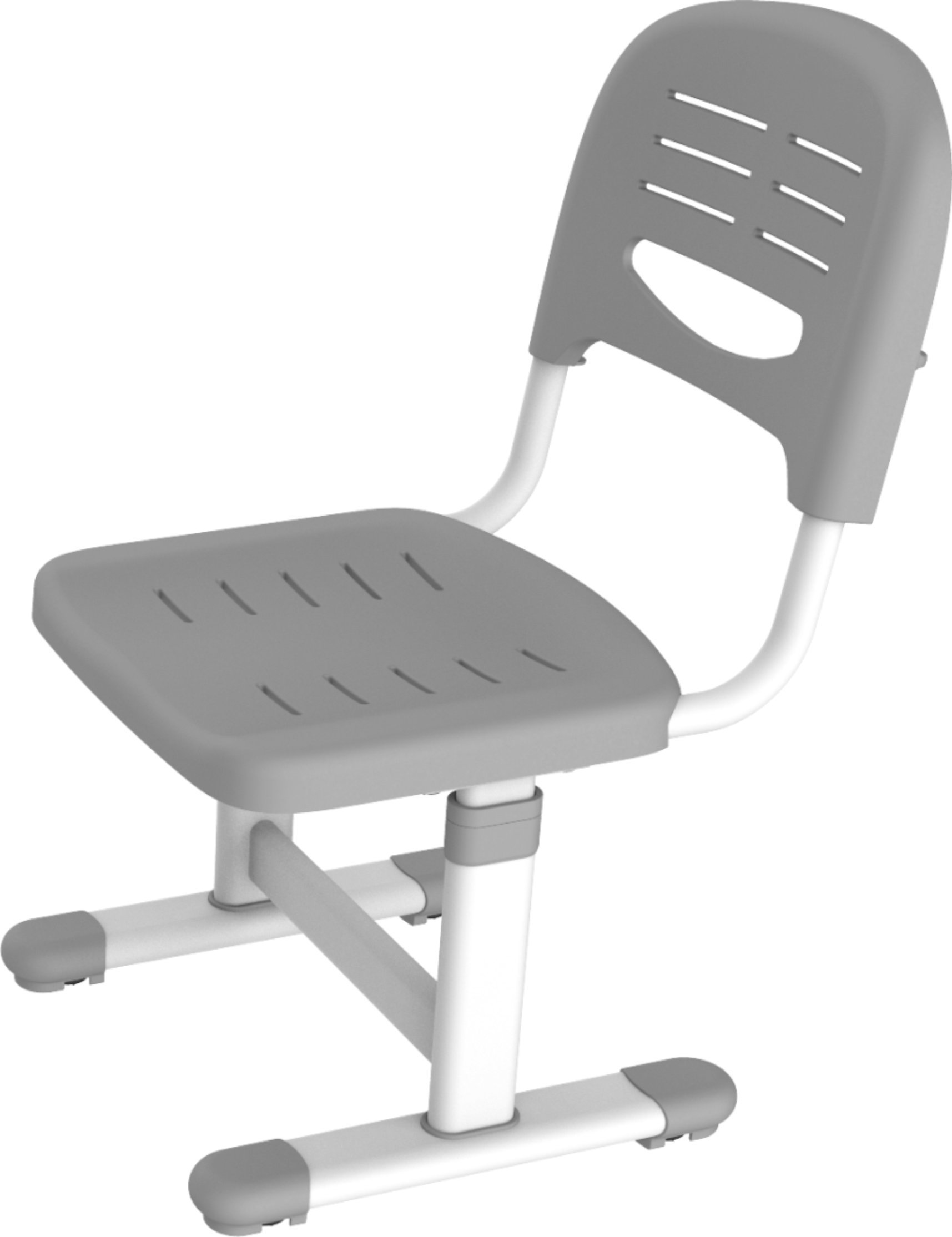 Ergonomic Adjustable Kids Desk & Chair Set with Drawing Paper Roll - Grey - Perfect for Study, Drawing & Homework in Children's Room