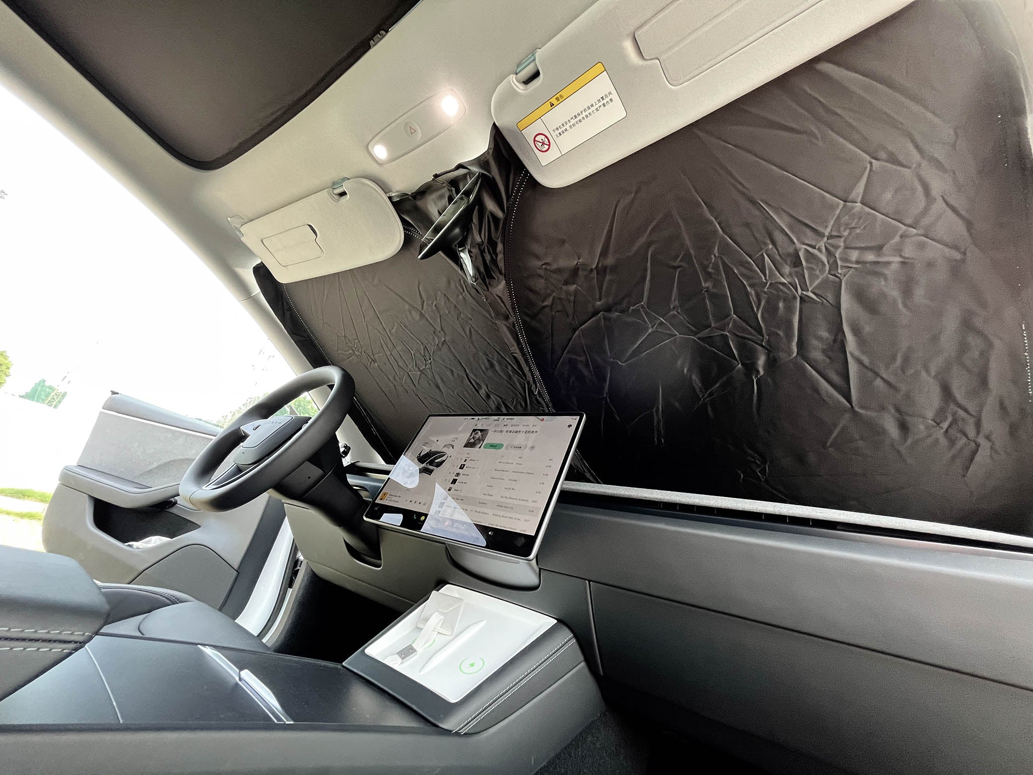 Tesla Model Y/3 (2017-2025) Front Windshield & Sunroof Sunshade Set - Car Window Shades for Heat Protection & UV Blocking - Perfect for Summer Driving & Parking