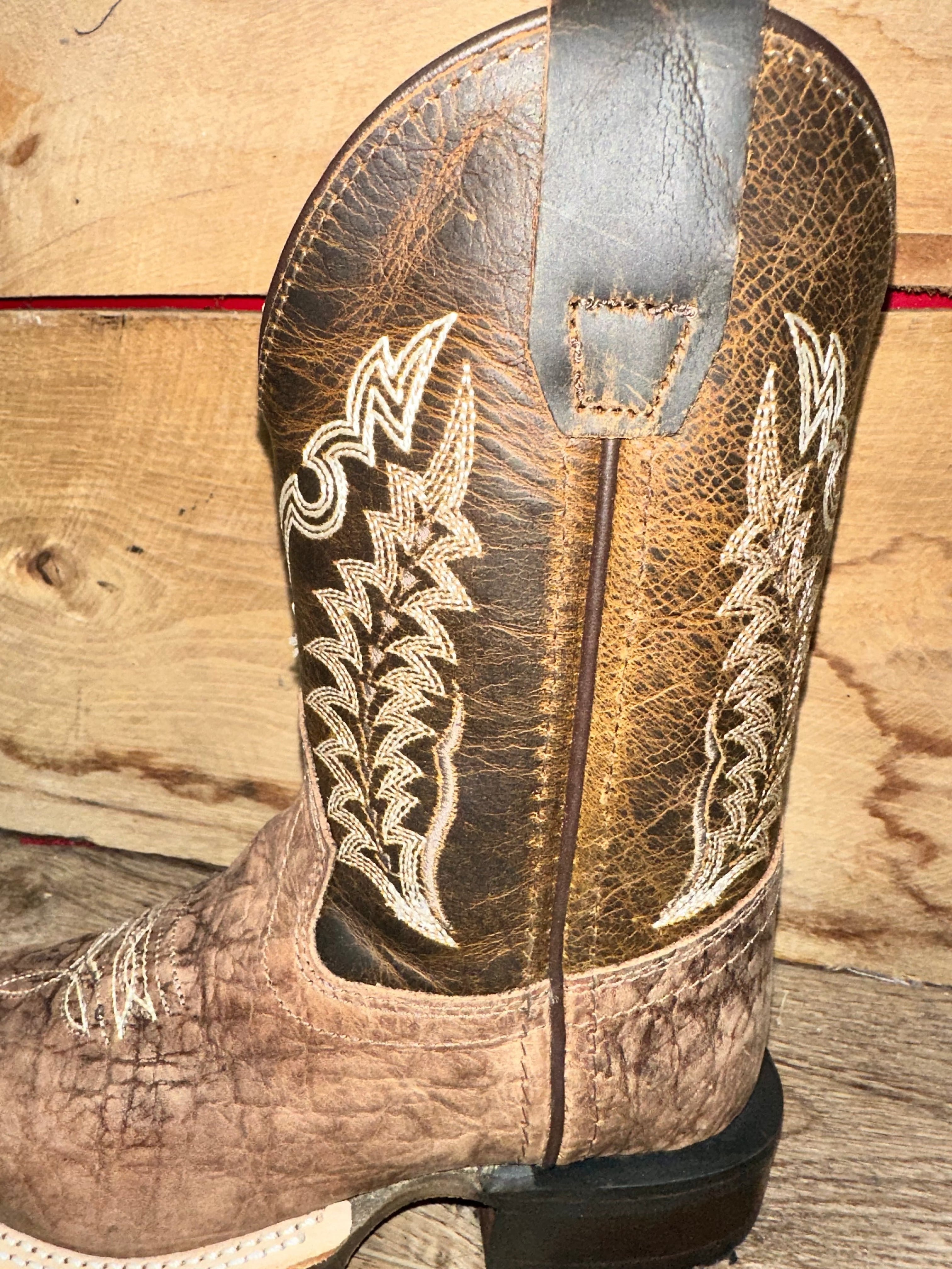 Old West Children's Brown Square Toe Boots - Western Cowboy Boots for Kids - Perfect for Rodeo, Halloween Costume & Outdoor Play