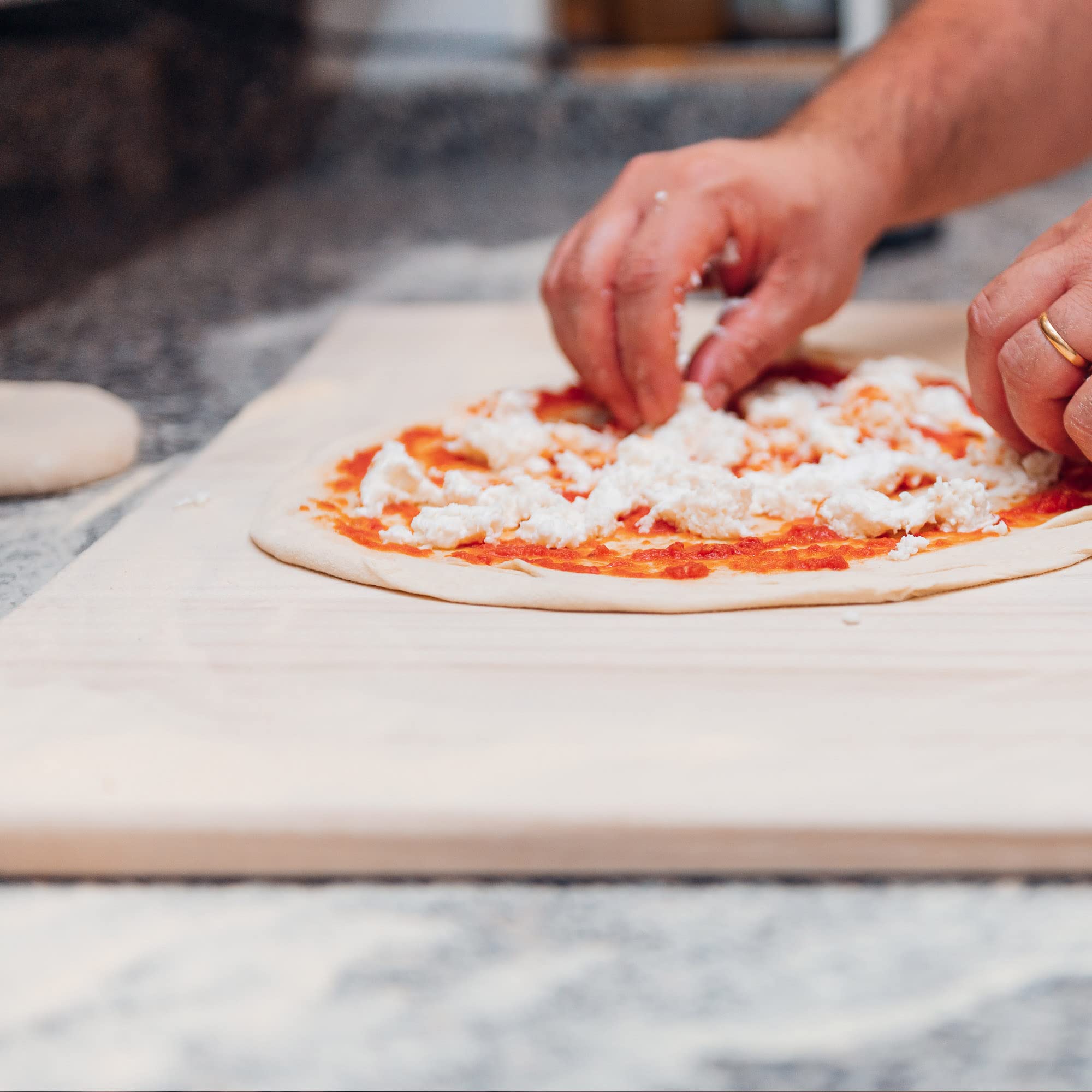 Lupia Italy Natural Untreated Wooden Dough Board 60x120cm - Premium Kitchen & Laboratory Rolling Pin Surface for Baking, Pizza Making & Pastry Prep | Perfect for Home Chefs & Professional Bakers