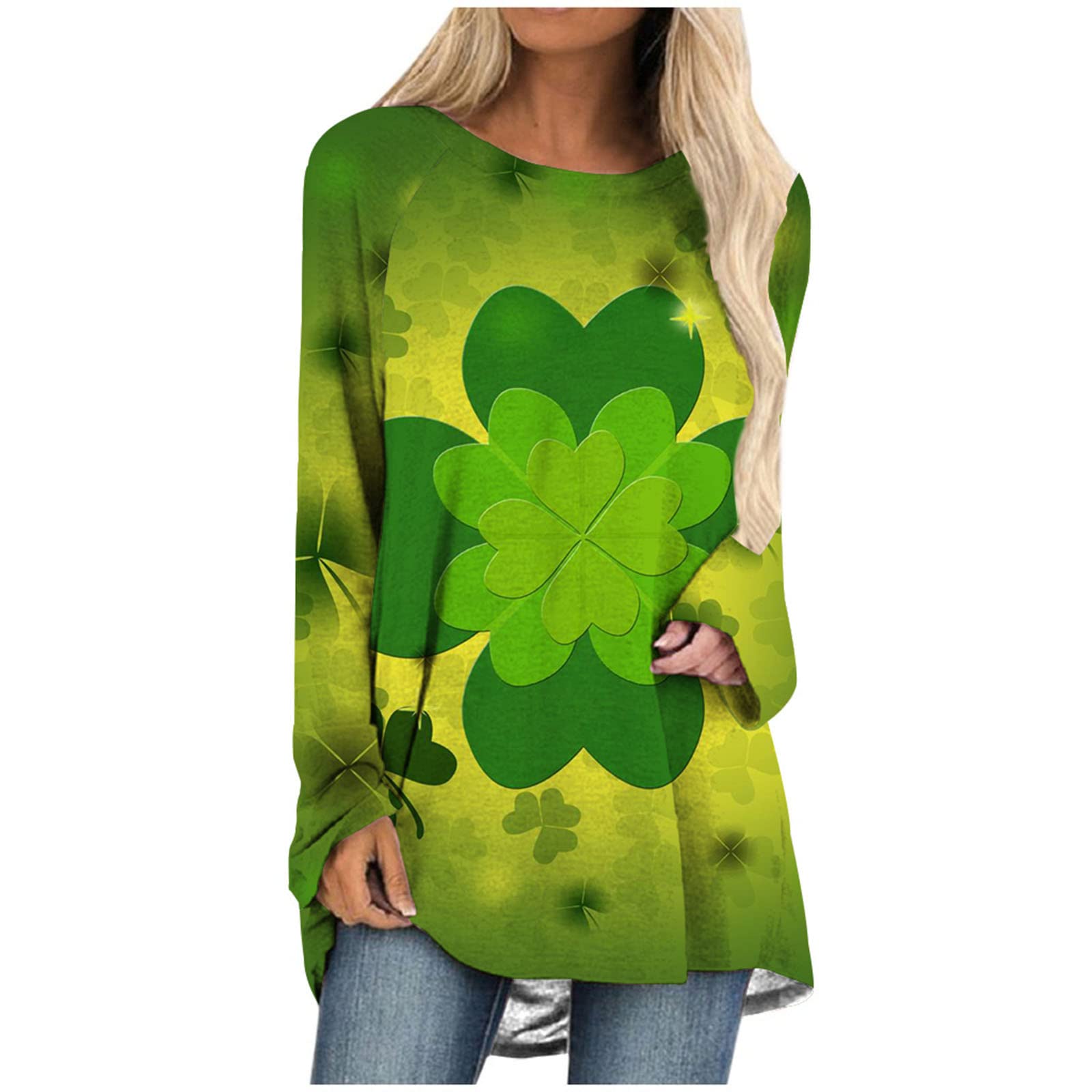 Women's Casual Graphic Print Long Sleeve Crewneck T-Shirt - Summer & Fall Fashion Top for Everyday Wear, Work, and Weekend Outings