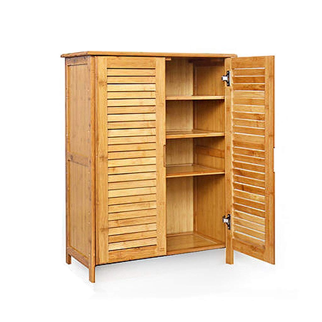 HAOHAOMAI 4-Tier Solid Wood Shoe Cabinet - Modern Entryway Storage Organizer with Dustproof Design, 66x33.5x87cm Multi-Layer Shoe Rack for Hallway, Living Room & Bedroom | Space-Saving Shoe Storage Solution for Home & Office