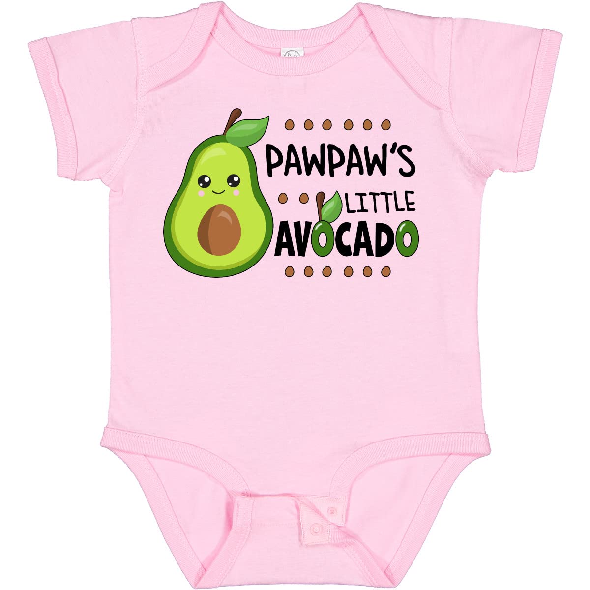 Inktastic Pawpaw's Little Avocado Baby Bodysuit - Cute Avocado Print Onesie for Newborns & Infants | Soft Cotton Baby Gift for Shower, Birthday & Everyday Wear