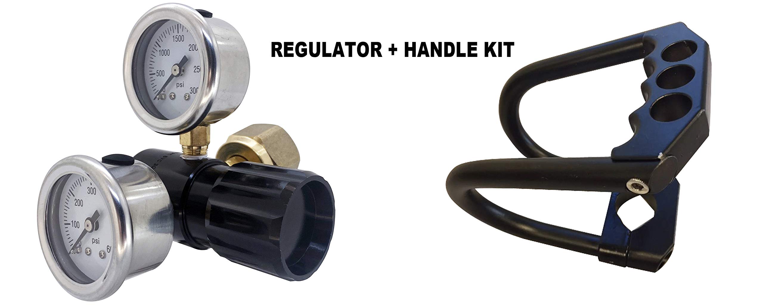 High Flow 475 PSI Adjustable CO2 Regulator with Handle Kit for Jeep Tires - Perfect for Off-Roading, Air Suspension & Emergency Tire Inflation