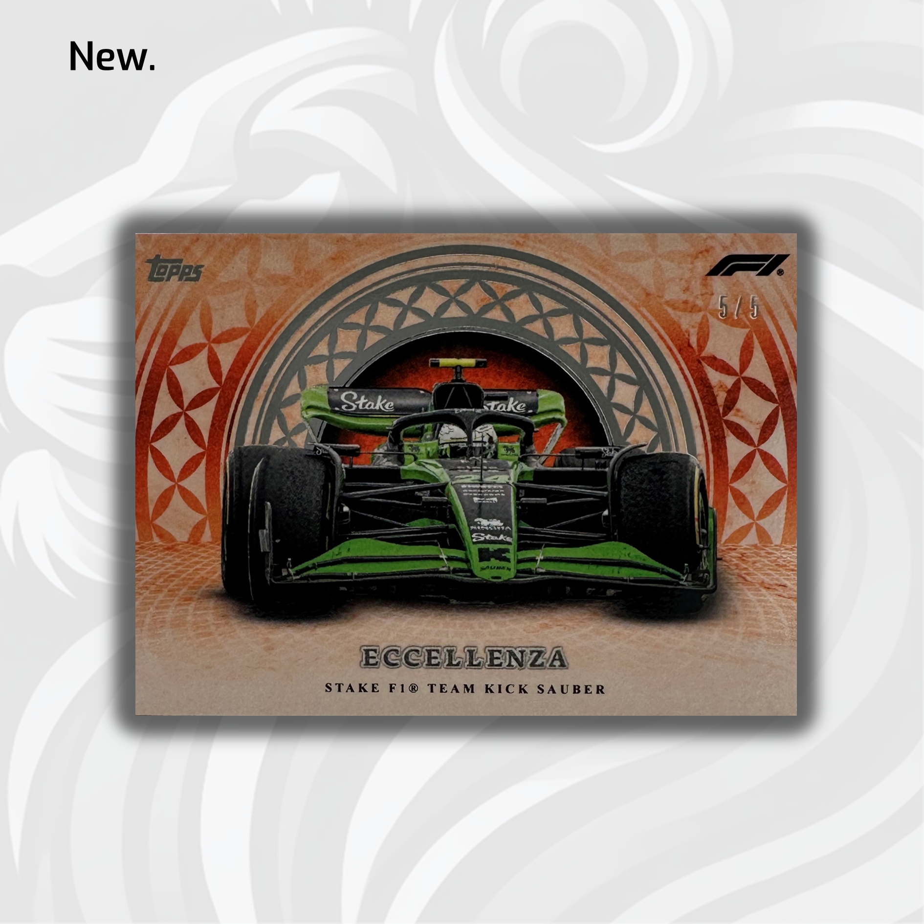 2024 Topps Eccellenza F1 Racing Car Model - 5/5 Stack F1 Team Orange Collectible - Perfect for F1 Fans, Display Cases, and Racing Memorabilia Collections