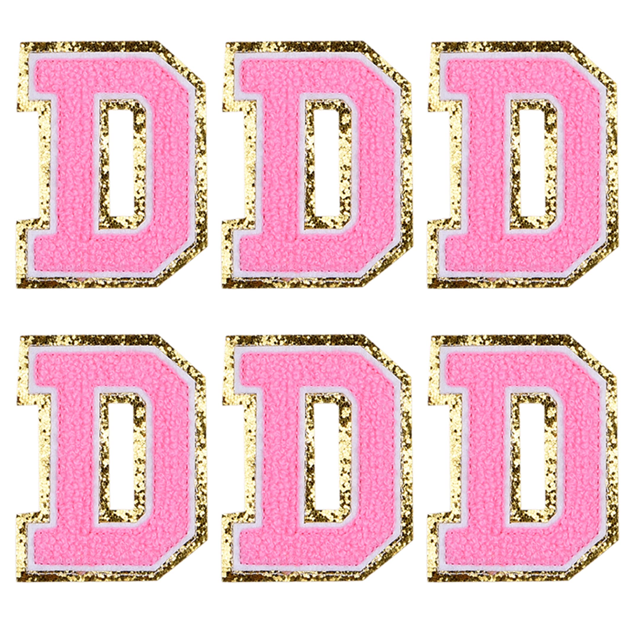Kare & Kind Iron On Letter Patches - D Alphabet Chenille Embroidered Patches for Clothing, Shirts, Uniforms, Dresses, Jackets, Bags & Hats - DIY Sewing & Crafting Supplies - Perfect for Customizing Apparel, Accessories & Handmade Projects