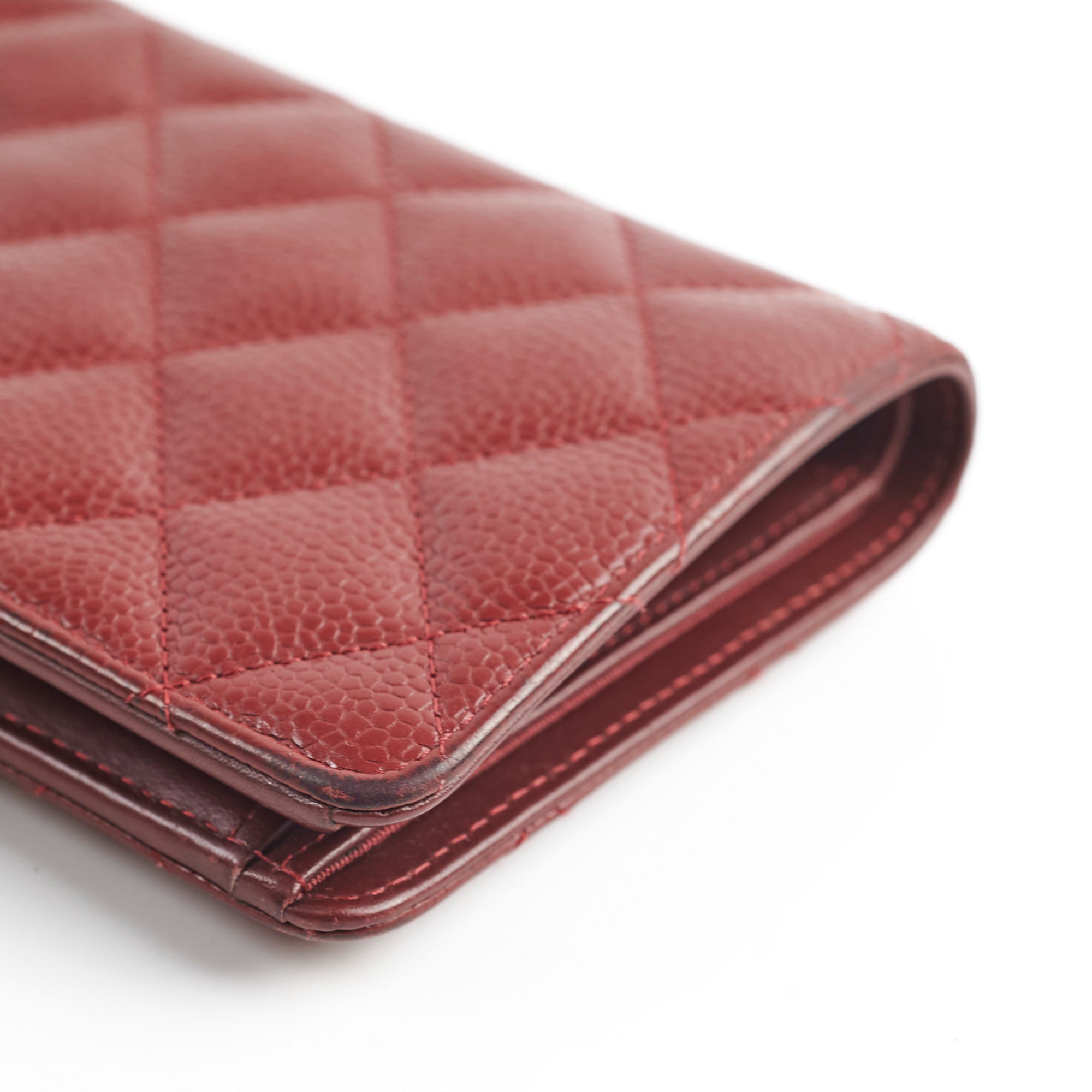 Chanel Classic Flap Long Wallet in Red Caviar Leather - Series 18 | Luxury Women's Wallet for Everyday Use & Special Occasions